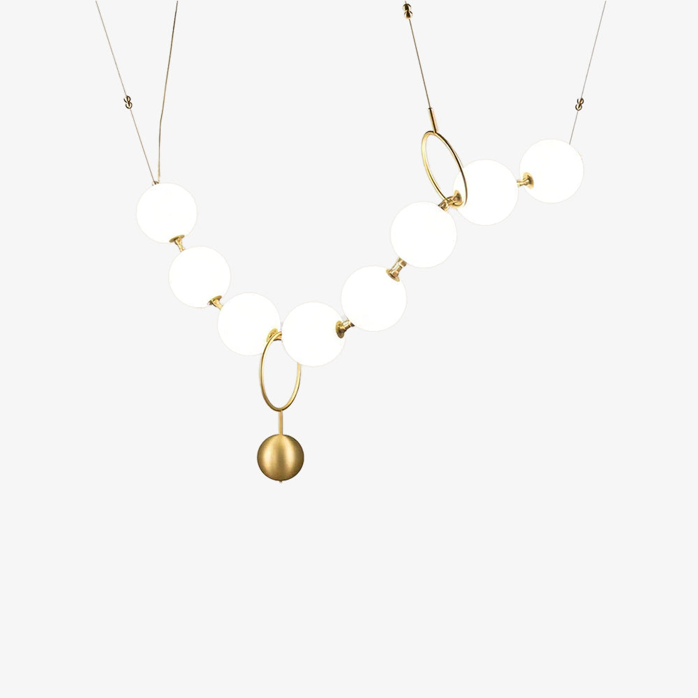 Lustra Pendant Lamp Necklace Glass-Neutral Decor