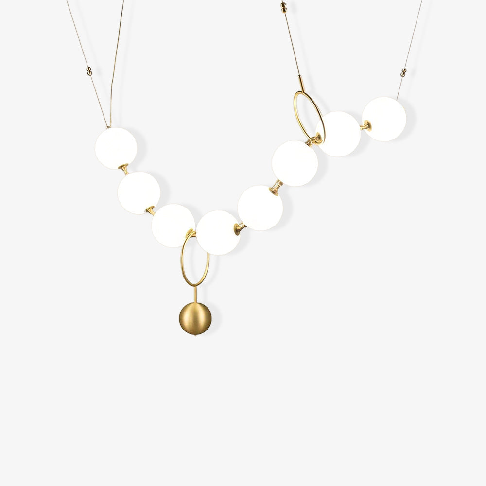 Lustra Pendant Lamp Necklace Glass-Neutral Decor