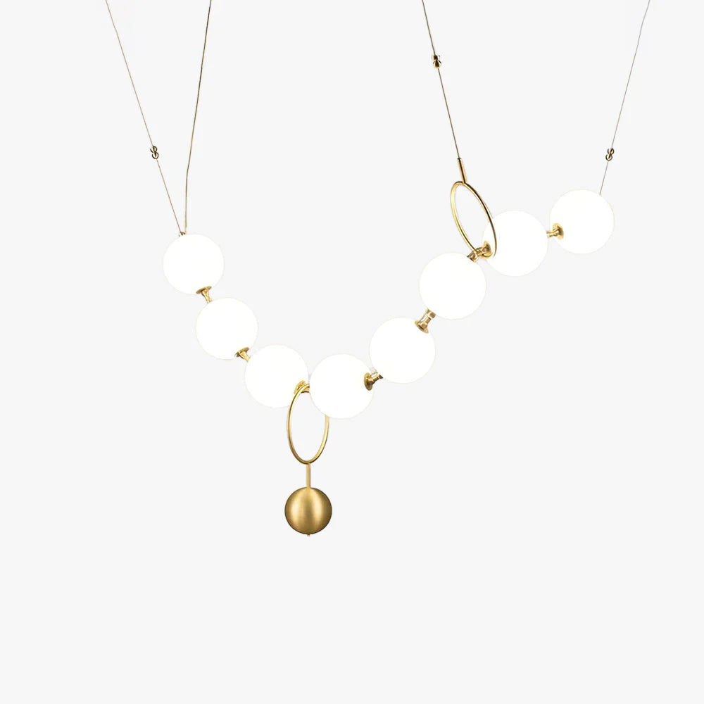 Lustra Pendant Lamp Necklace Glass-Neutral Decor