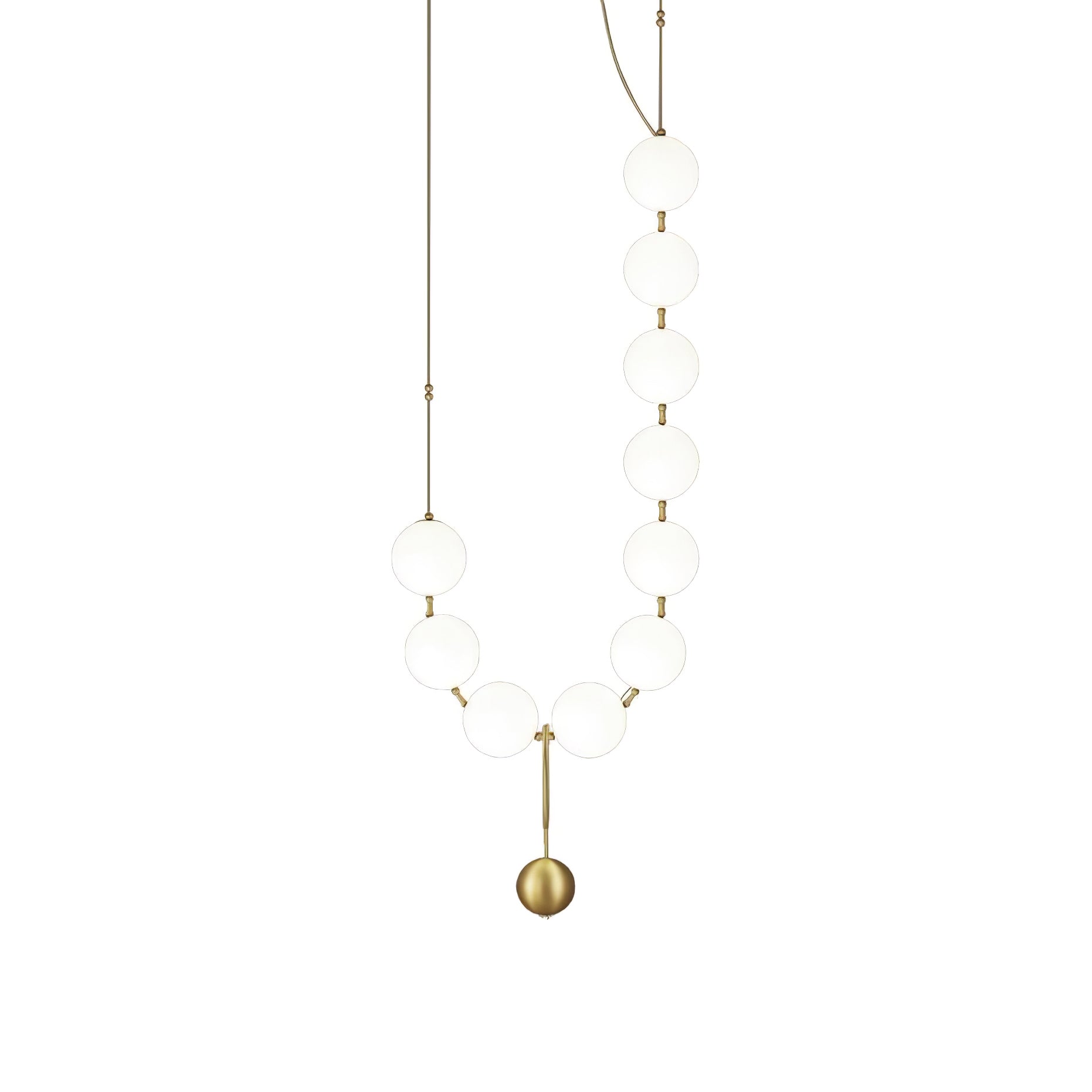 Lustra Pendant Lamp Necklace Glass-Neutral Decor