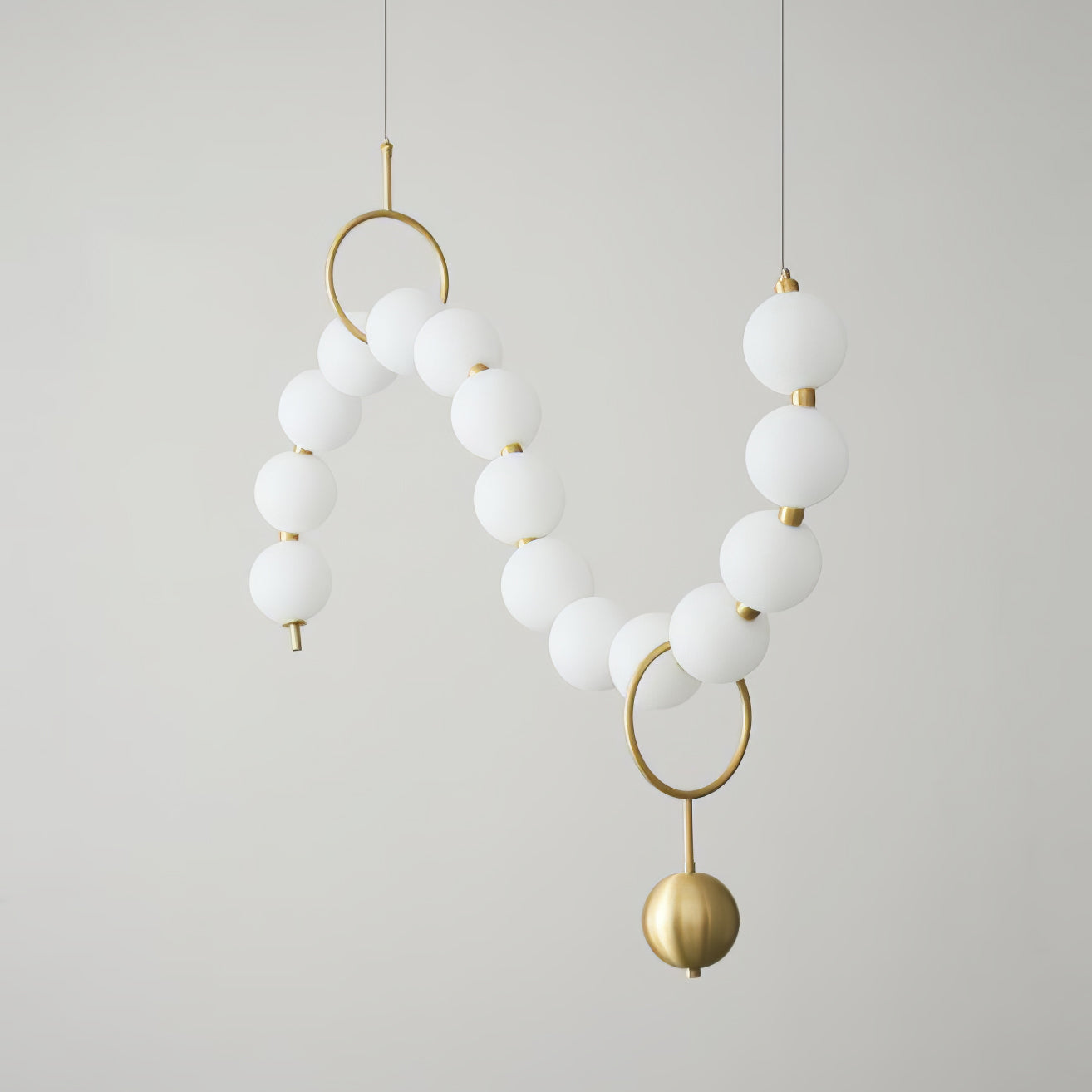 Lustra Pendant Lamp Necklace Glass-Neutral Decor