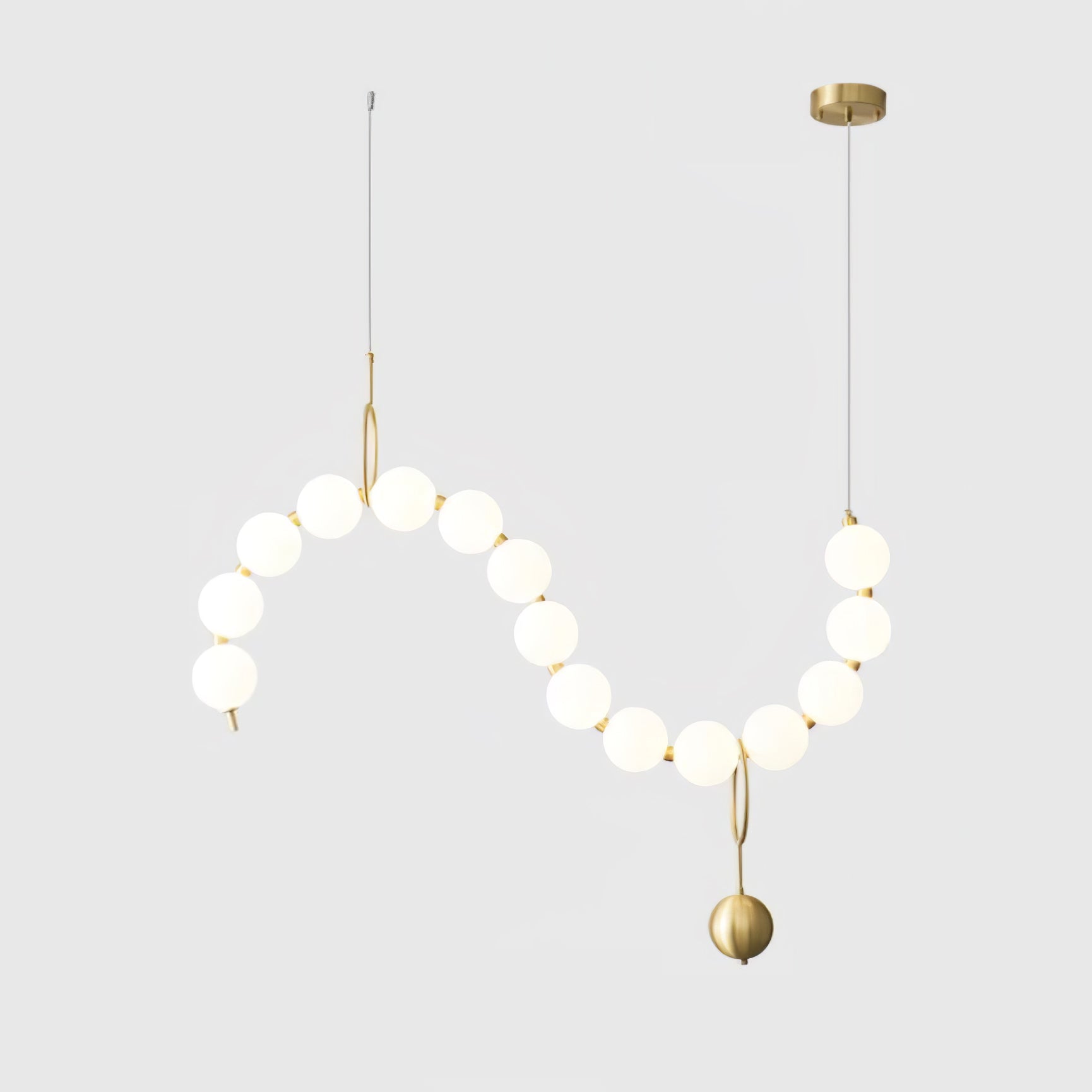 Lustra Pendant Lamp Necklace Glass-Neutral Decor