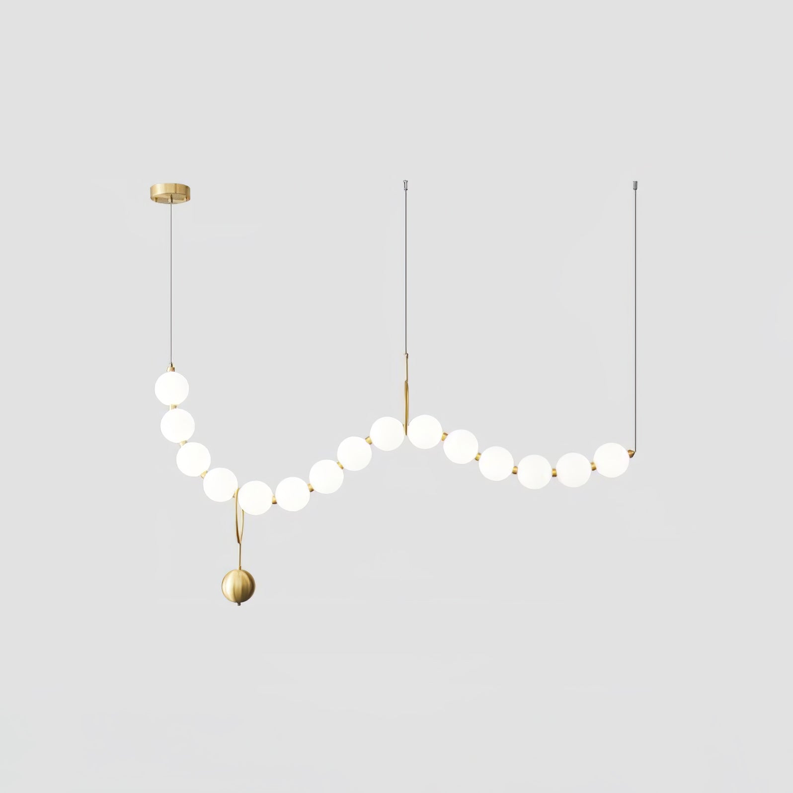 Lustra Pendant Lamp Necklace Glass-Neutral Decor