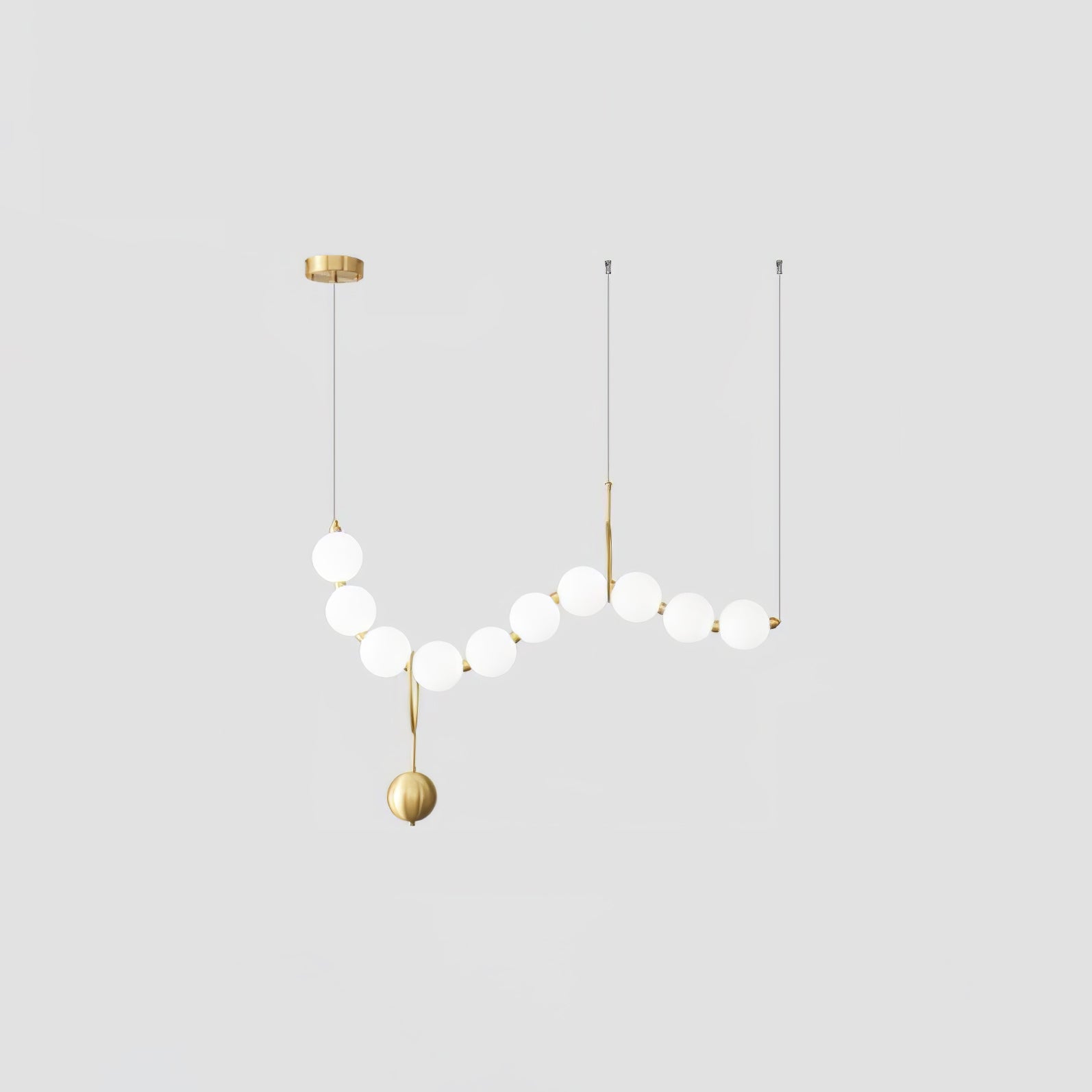 Lustra Pendant Lamp Necklace Glass-Neutral Decor