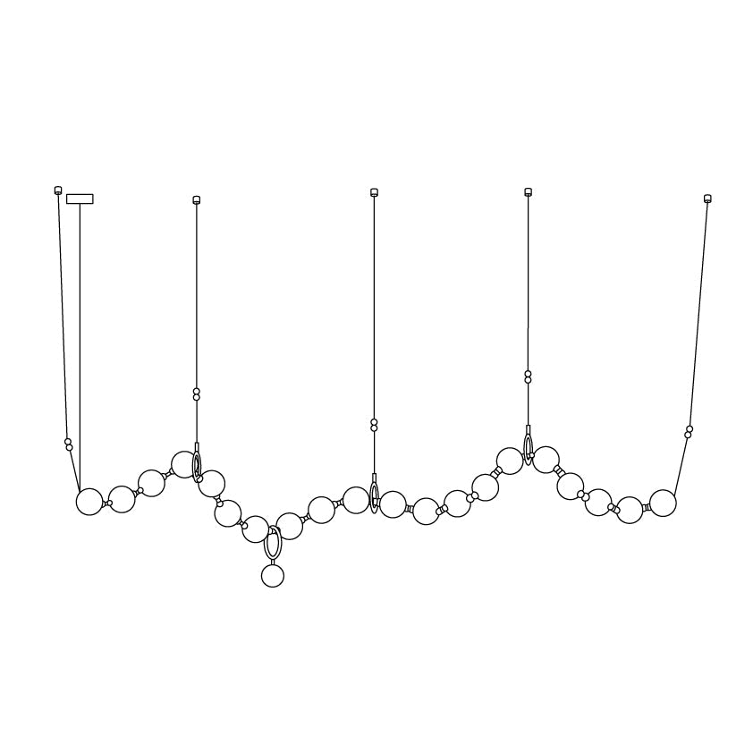 Lustra Pendant Lamp Necklace Glass-Neutral Decor