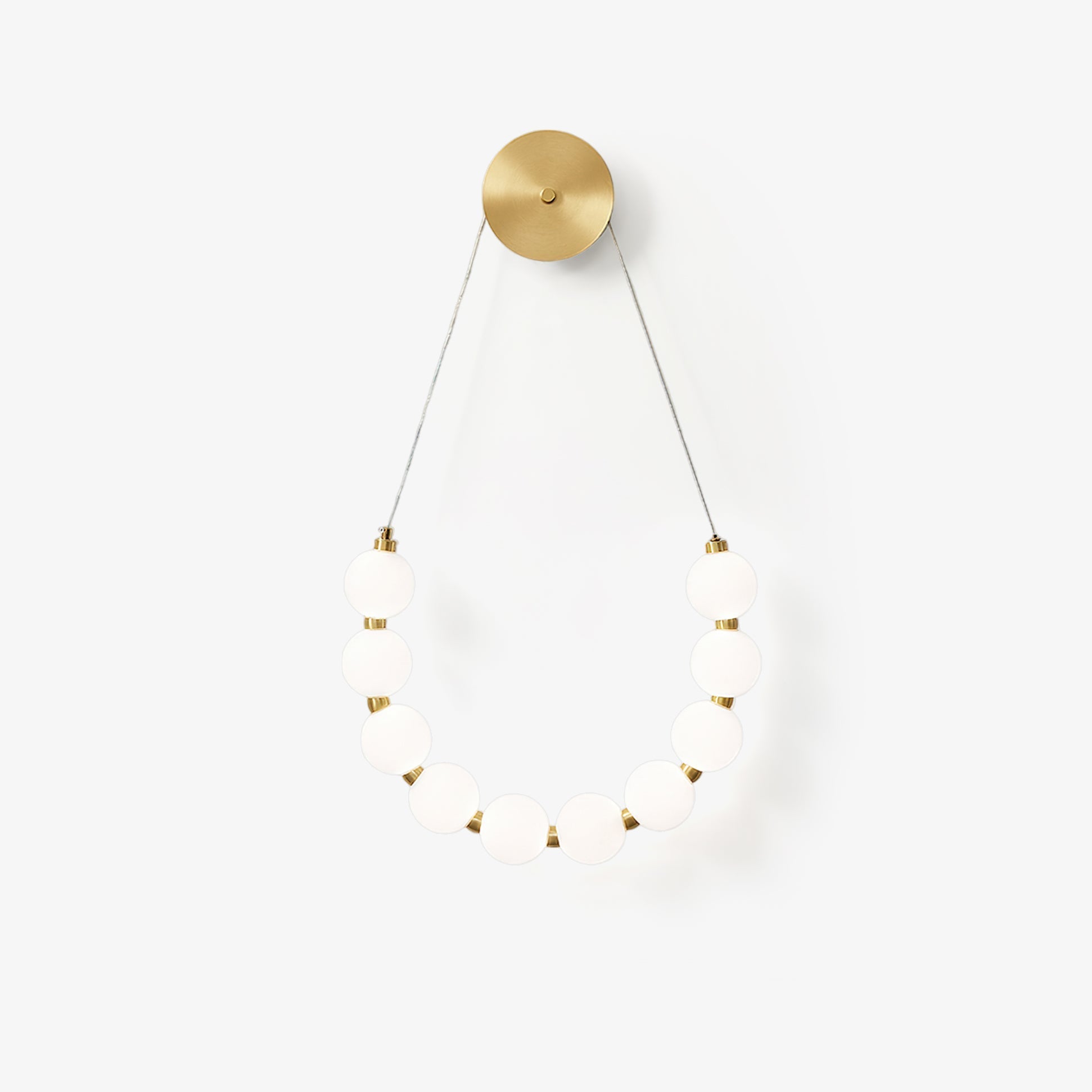 Ilirel Art Necklace Loop Brass Wall Lamp-Neutral Decor