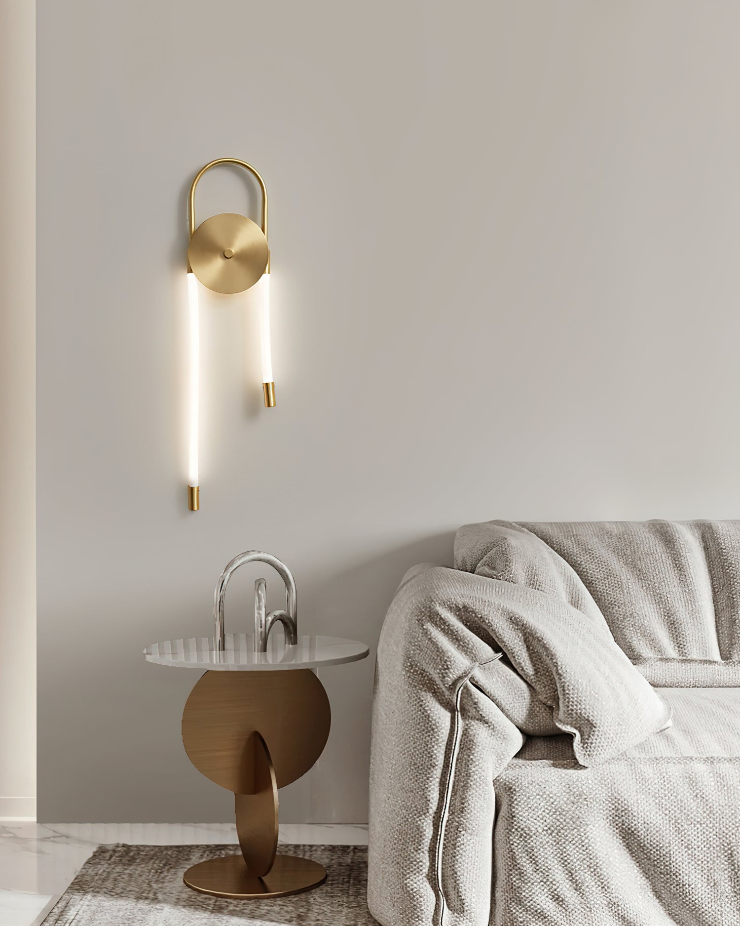 Ilirel Art Necklace Loop Brass Wall Lamp-Neutral Decor