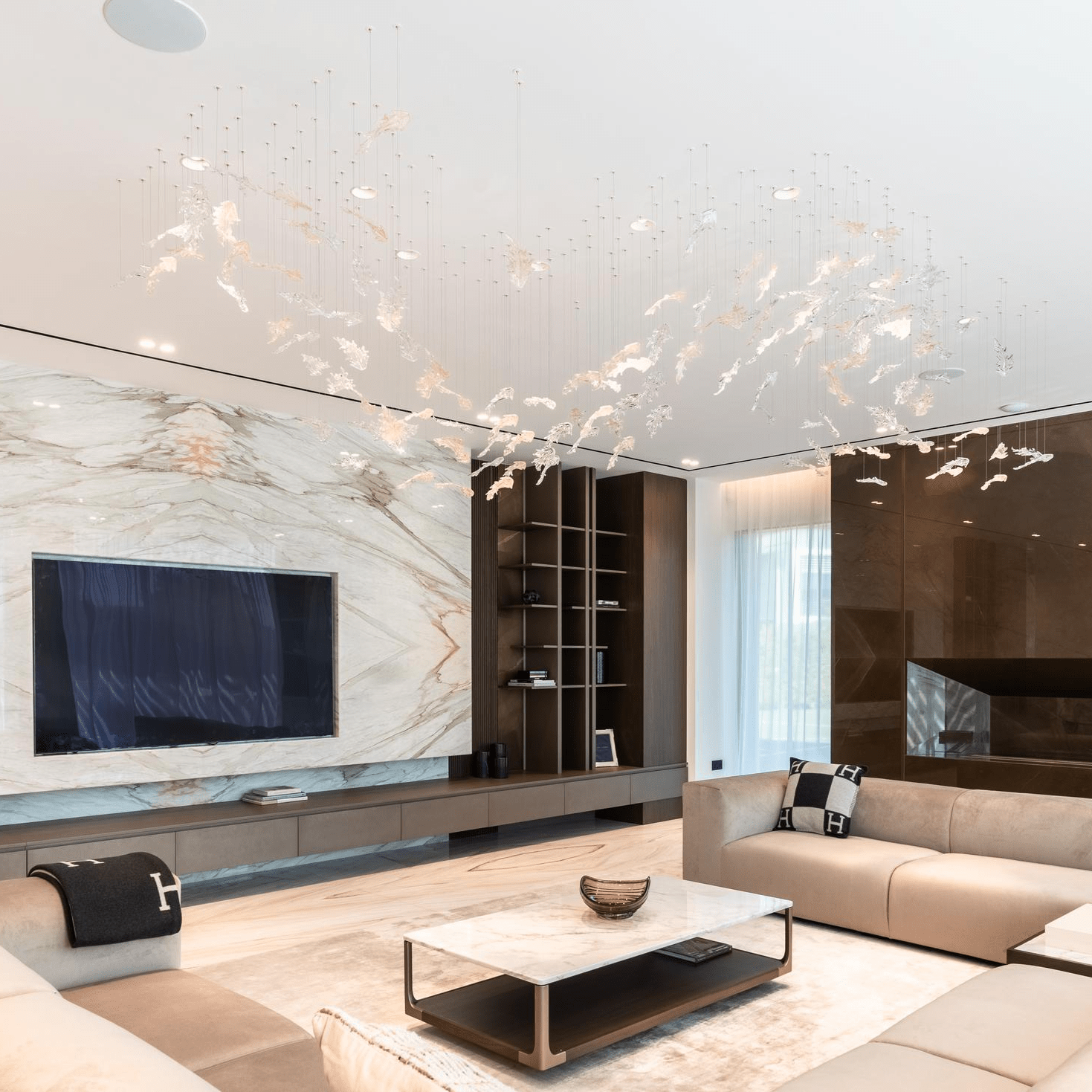 Orinila Glass Pendant Light-Neutral Decor