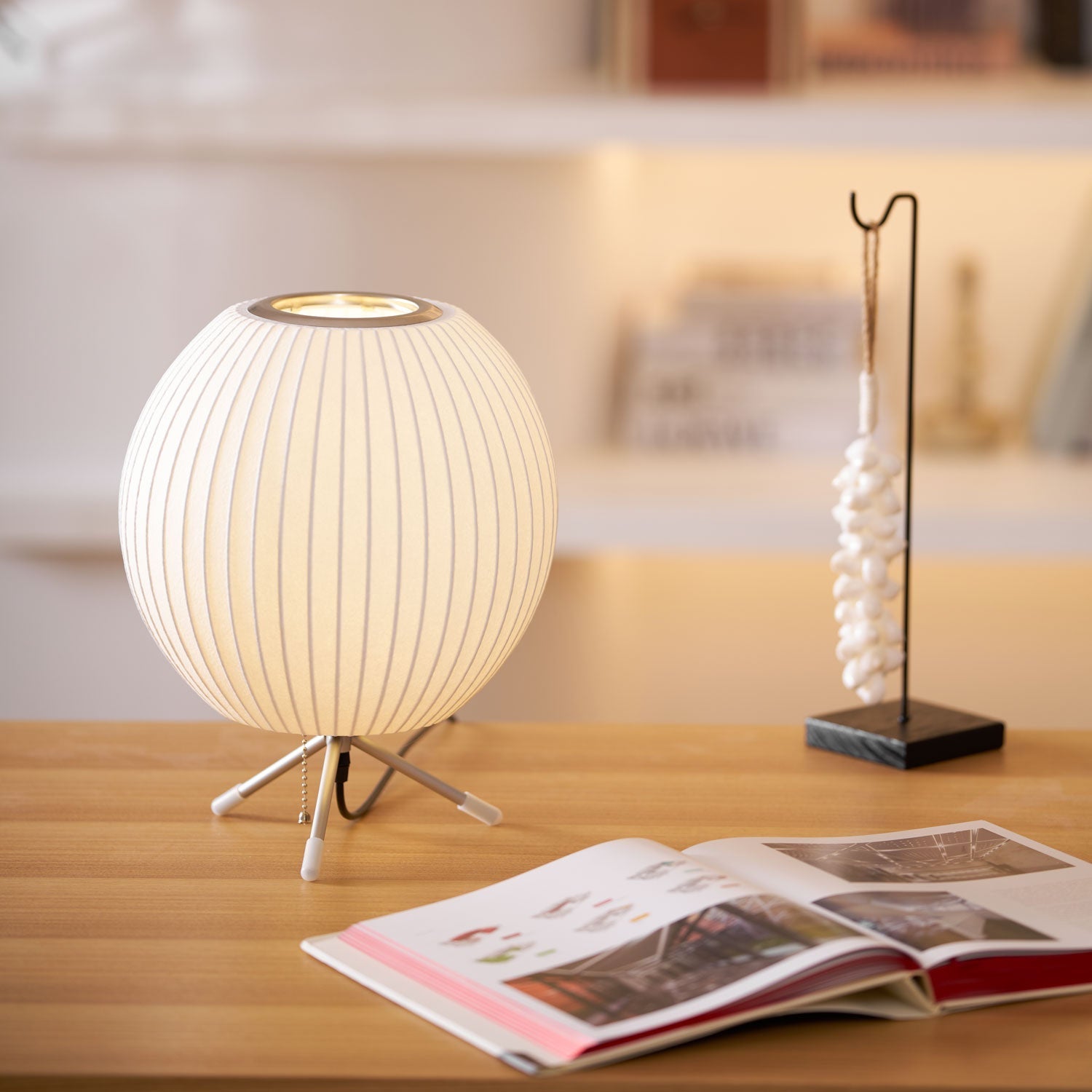 Rostix Steel Minimalist Table Lamp-Neutral Decor
