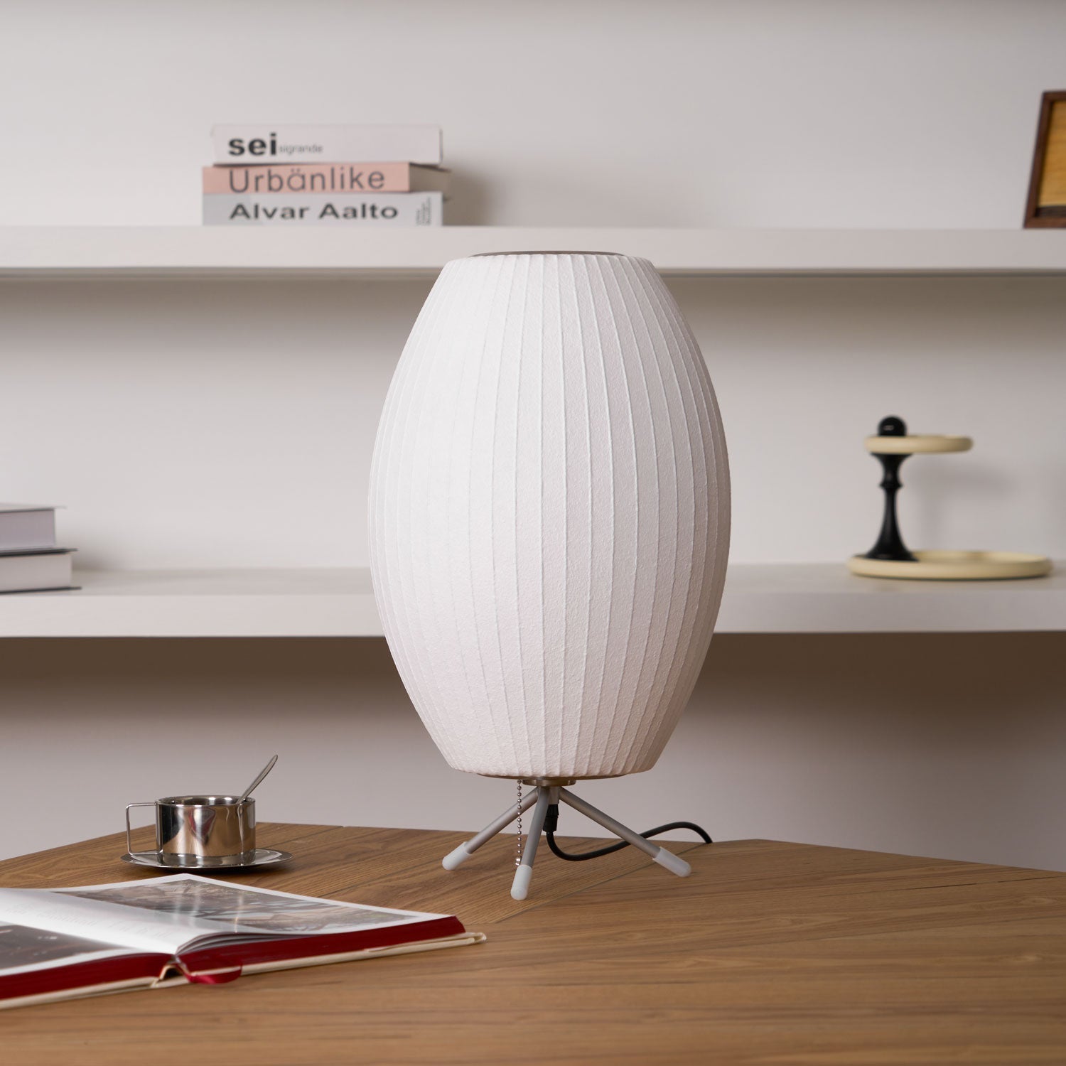 Rostix Steel Minimalist Table Lamp-Neutral Decor