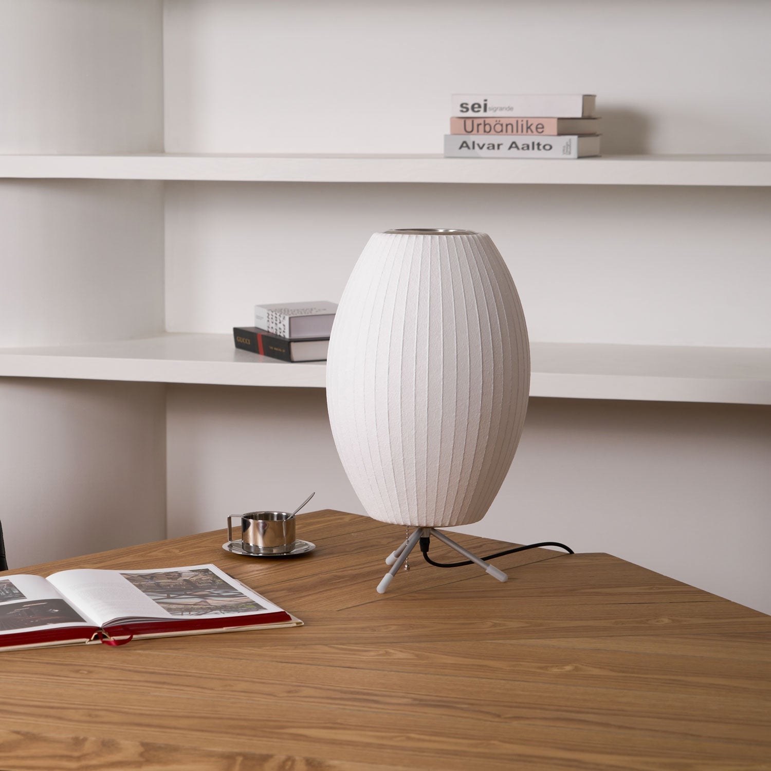 Rostix Steel Minimalist Table Lamp-Neutral Decor
