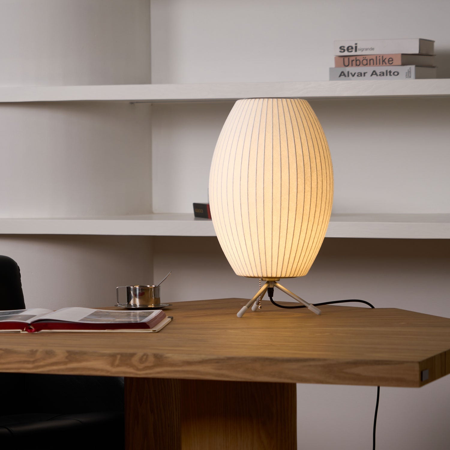 Rostix Steel Minimalist Table Lamp-Neutral Decor