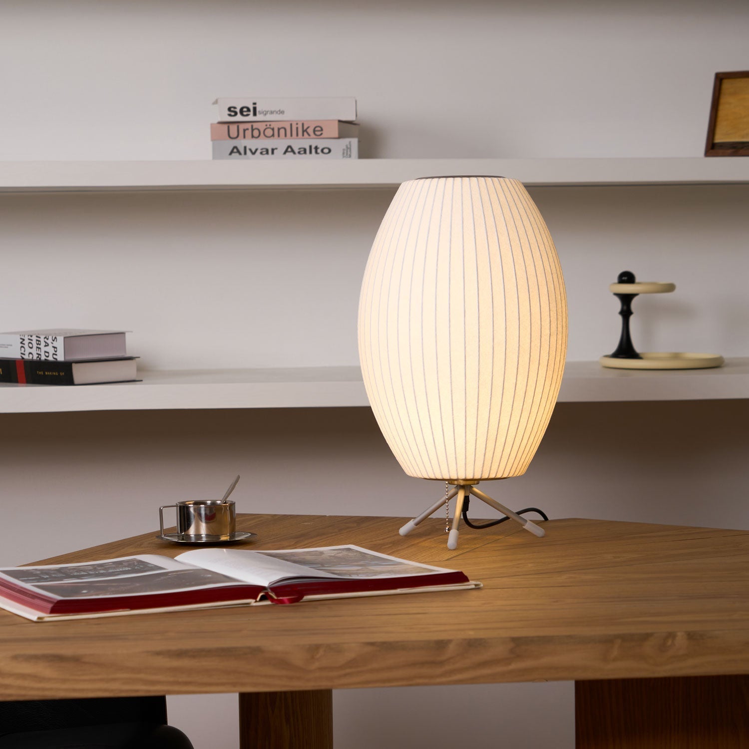 Rostix Steel Minimalist Table Lamp-Neutral Decor