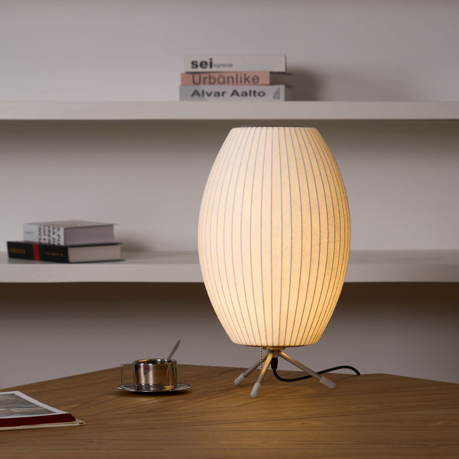 Rostix Steel Minimalist Table Lamp-Neutral Decor