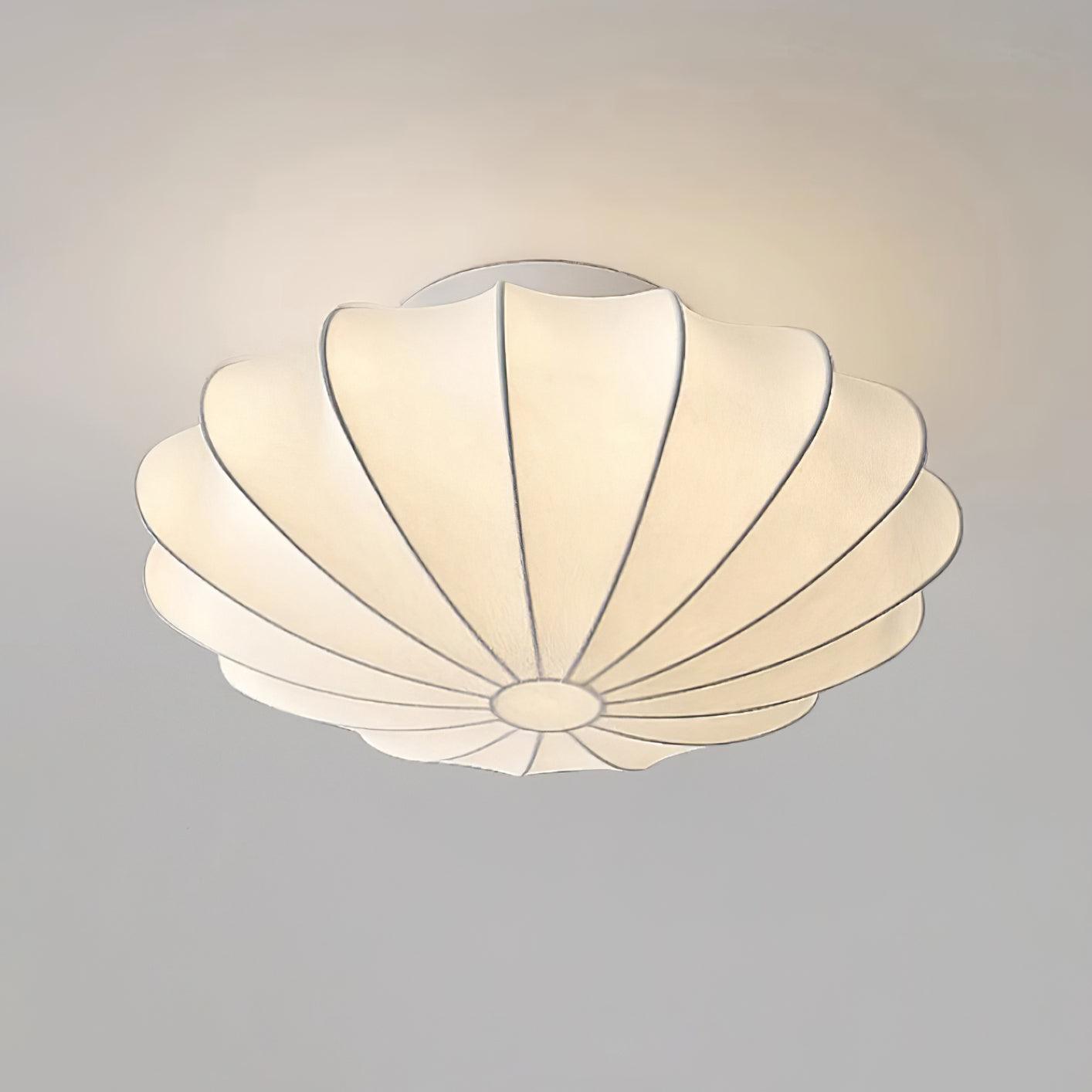 Eveny Ceiling Lamp Fabric Shell Sculptural Elegant-Neutral Decor