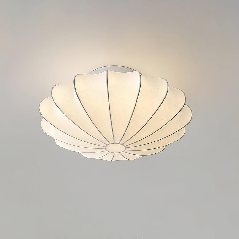 Eveny Ceiling Lamp Fabric Shell Sculptural Elegant-Neutral Decor