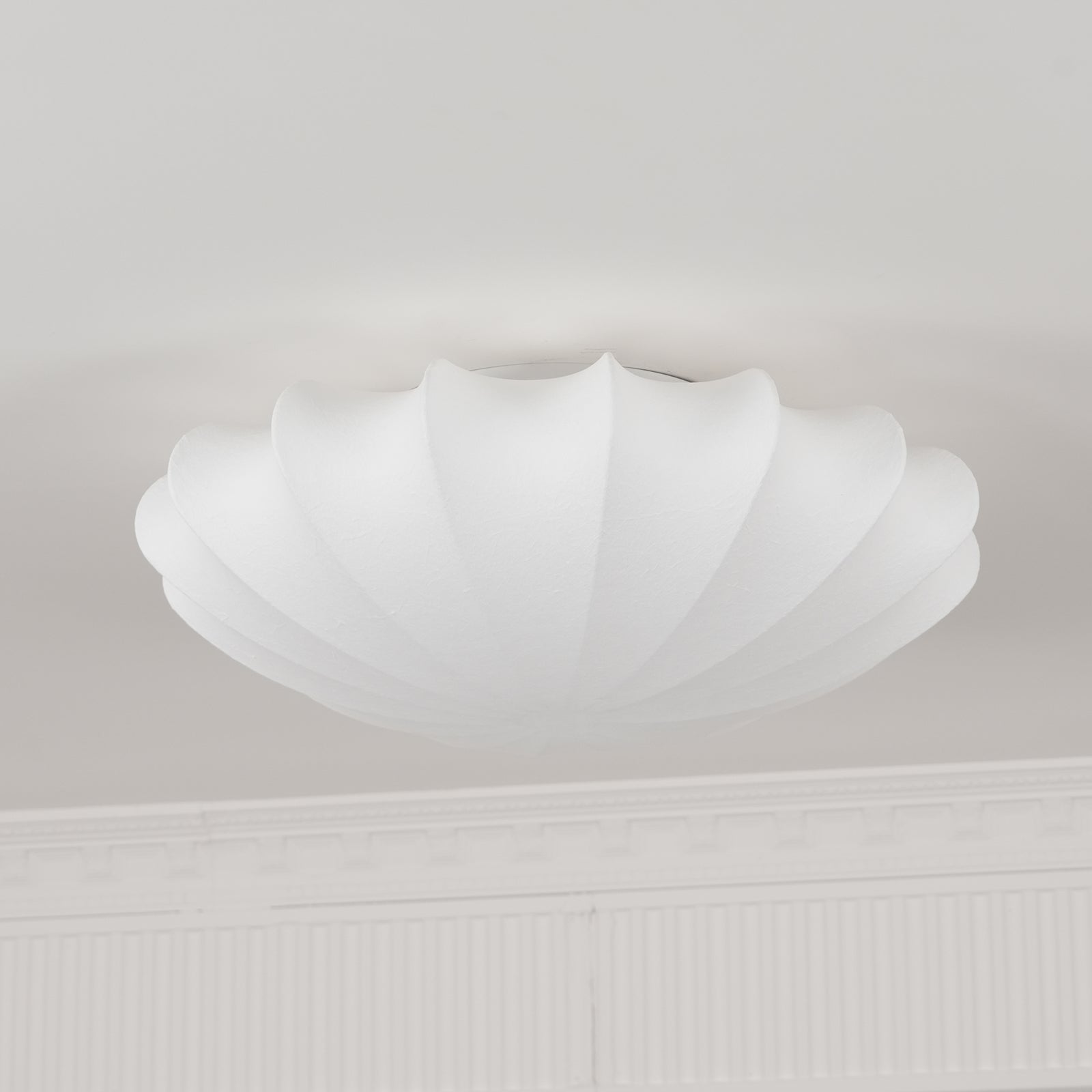 Eveny Ceiling Lamp Fabric Shell Sculptural Elegant-Neutral Decor