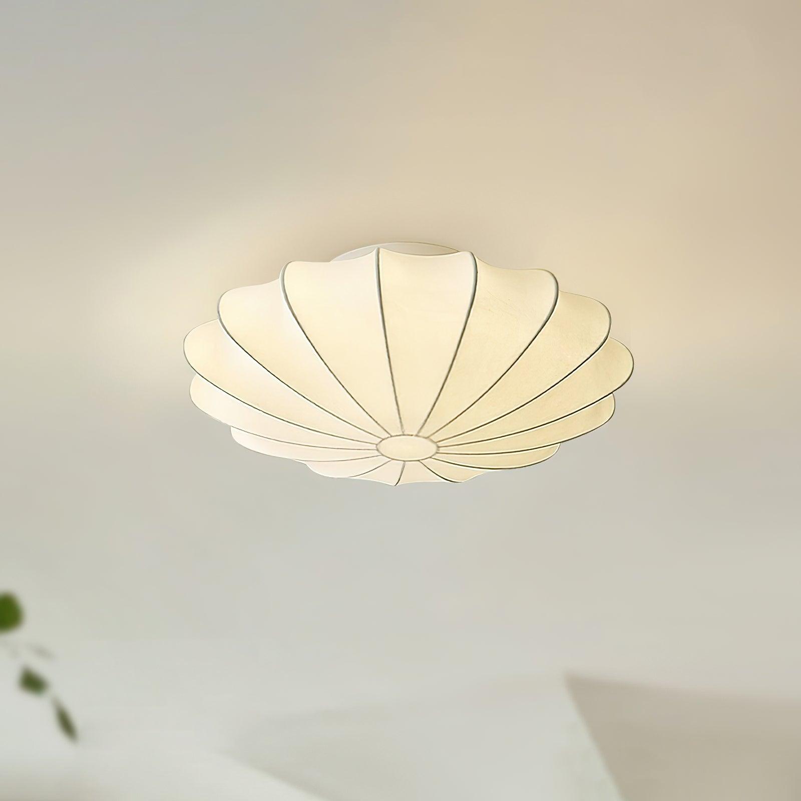 Eveny Ceiling Lamp Fabric Shell Sculptural Elegant-Neutral Decor