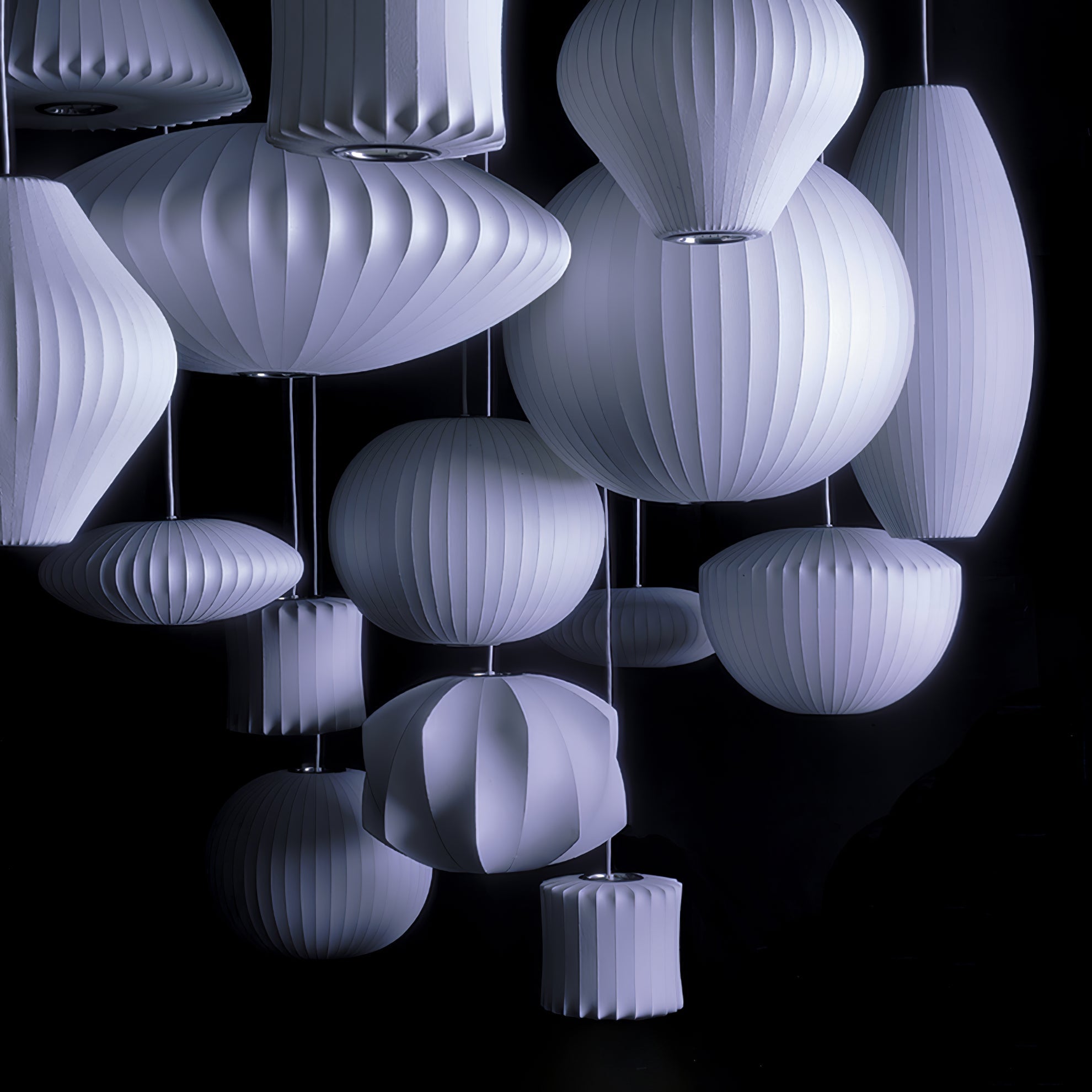 Bis Silk & Steel Pendant Lamp-Neutral Decor