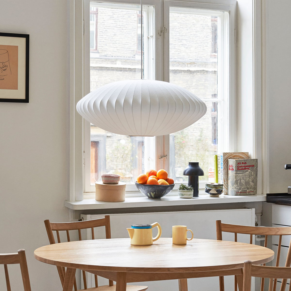 Nebula Bubble Mulberry Silk Pendant Lamp-Neutral Decor