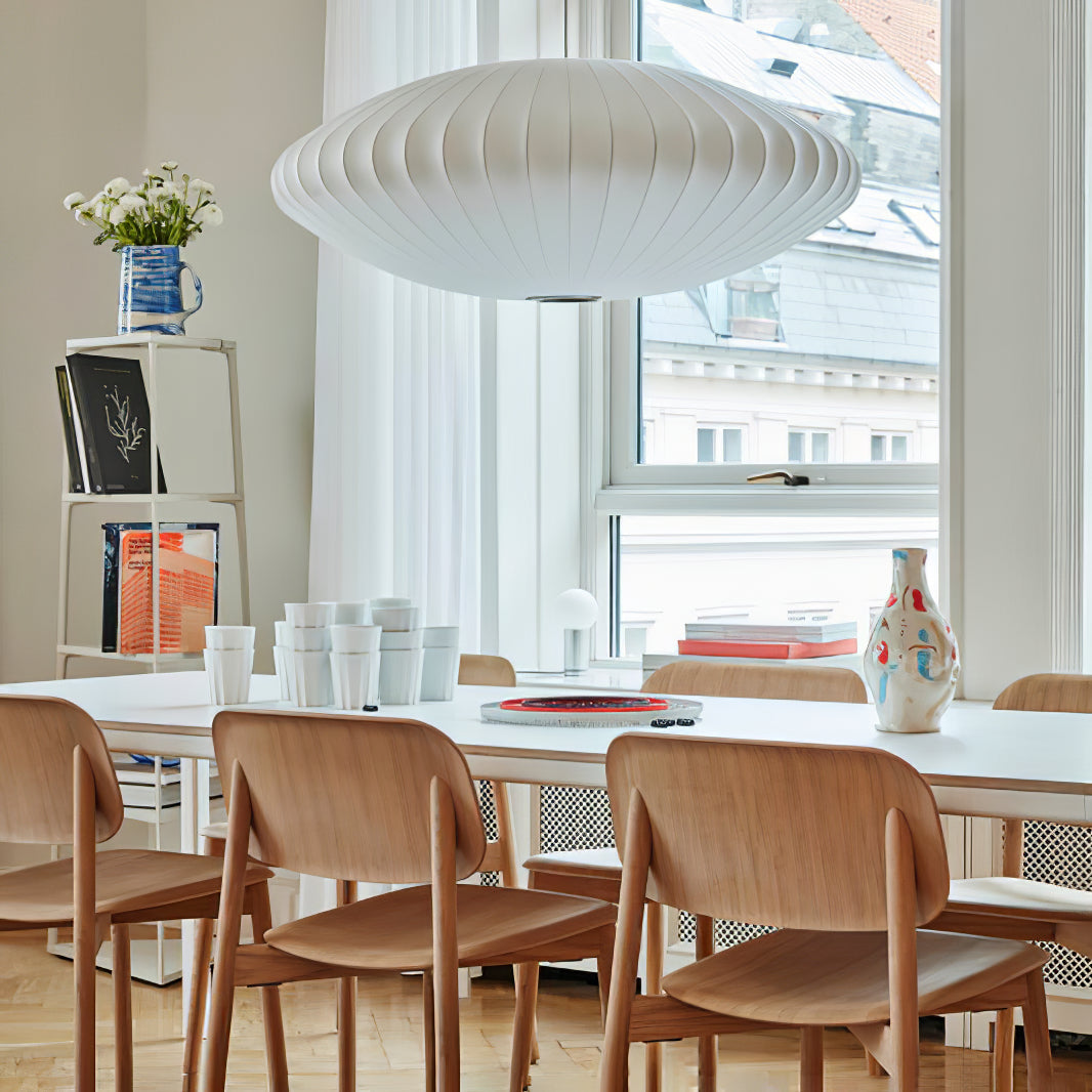 Bis Silk & Steel Pendant Lamp-Neutral Decor