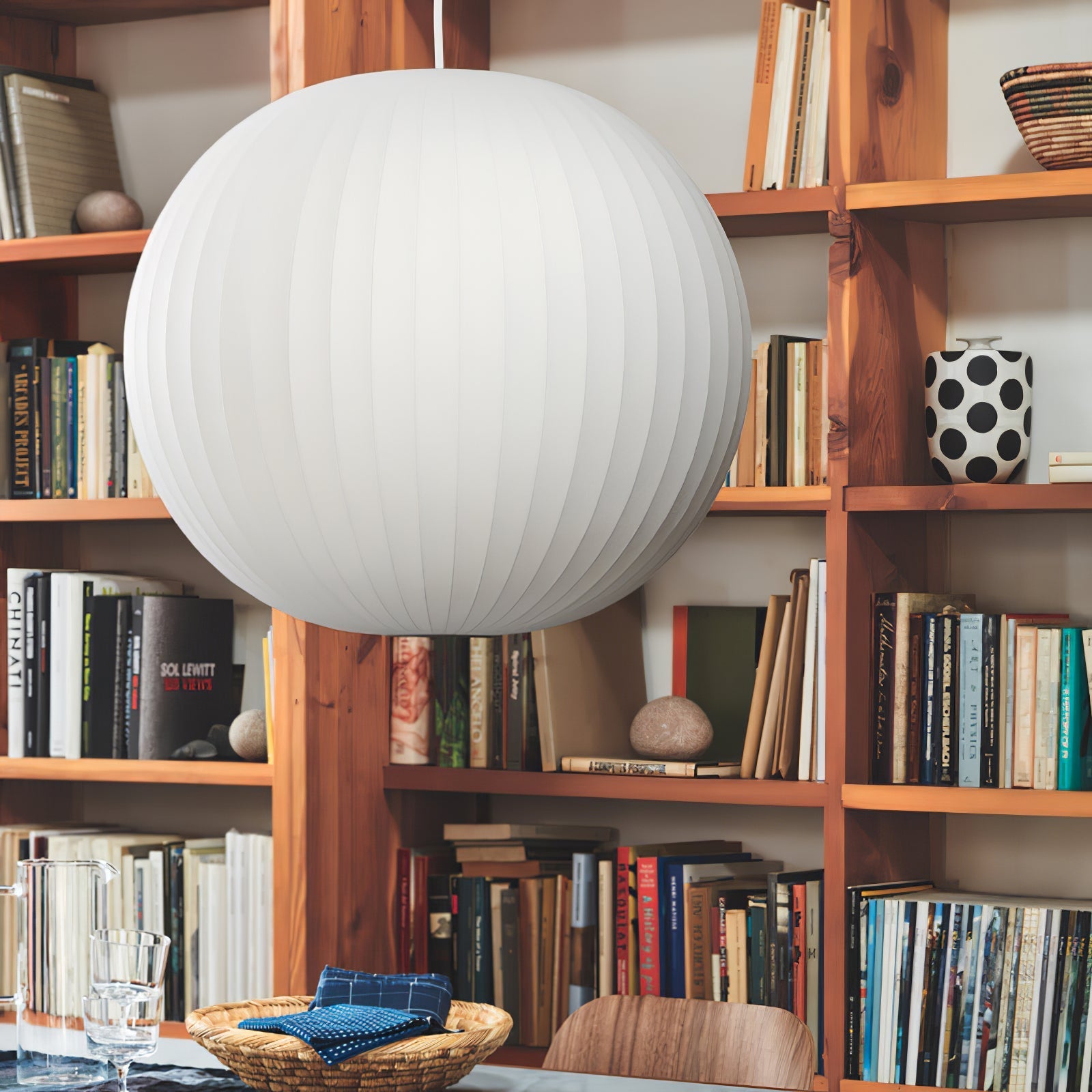 Bis Silk & Steel Pendant Lamp-Neutral Decor