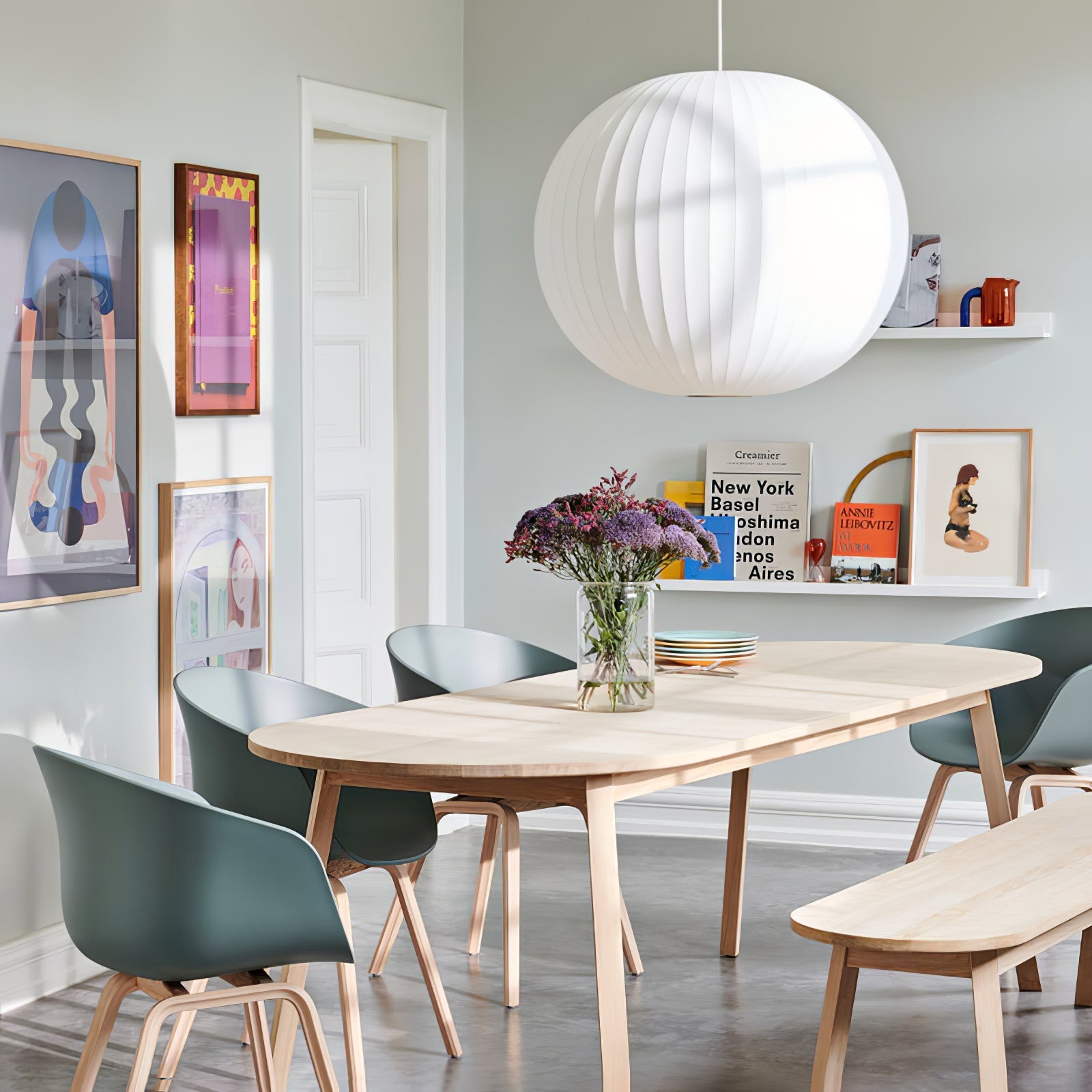 Nebula Bubble Mulberry Silk Pendant Lamp-Neutral Decor