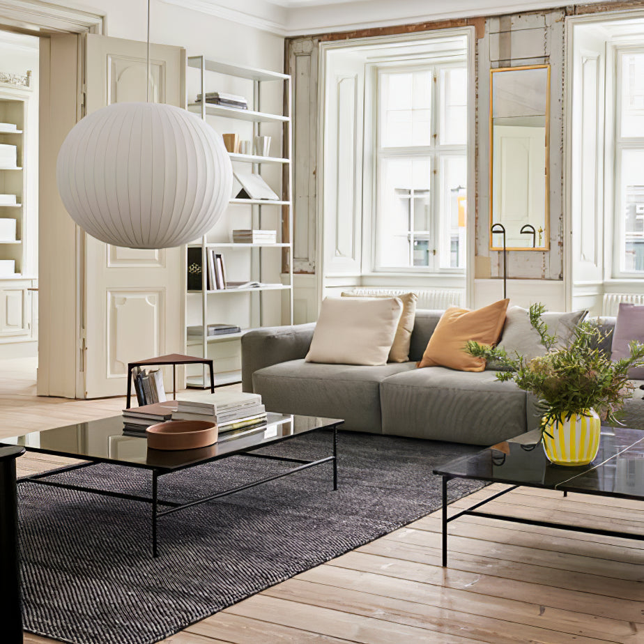 Bis Silk & Steel Pendant Lamp-Neutral Decor