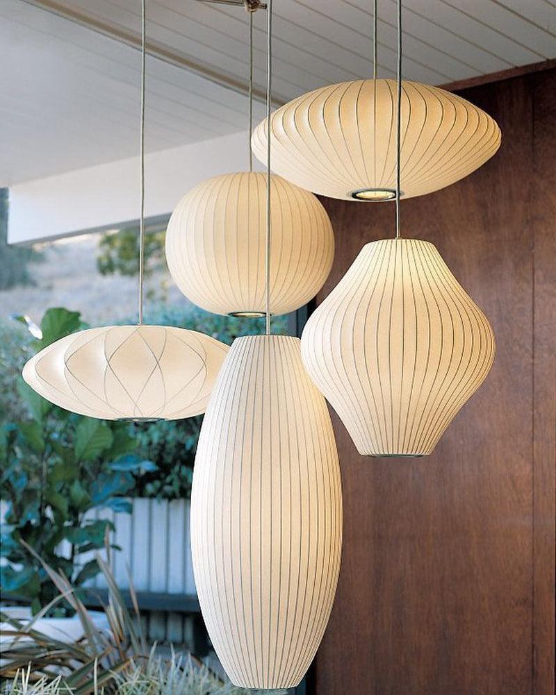 Bis Silk & Steel Pendant Lamp-Neutral Decor
