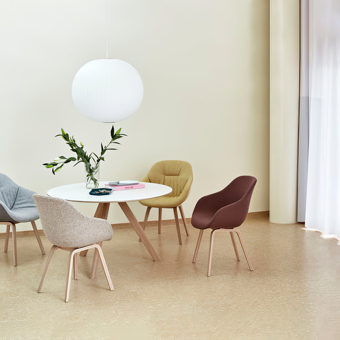 Nebula Bubble Mulberry Silk Pendant Lamp-Neutral Decor