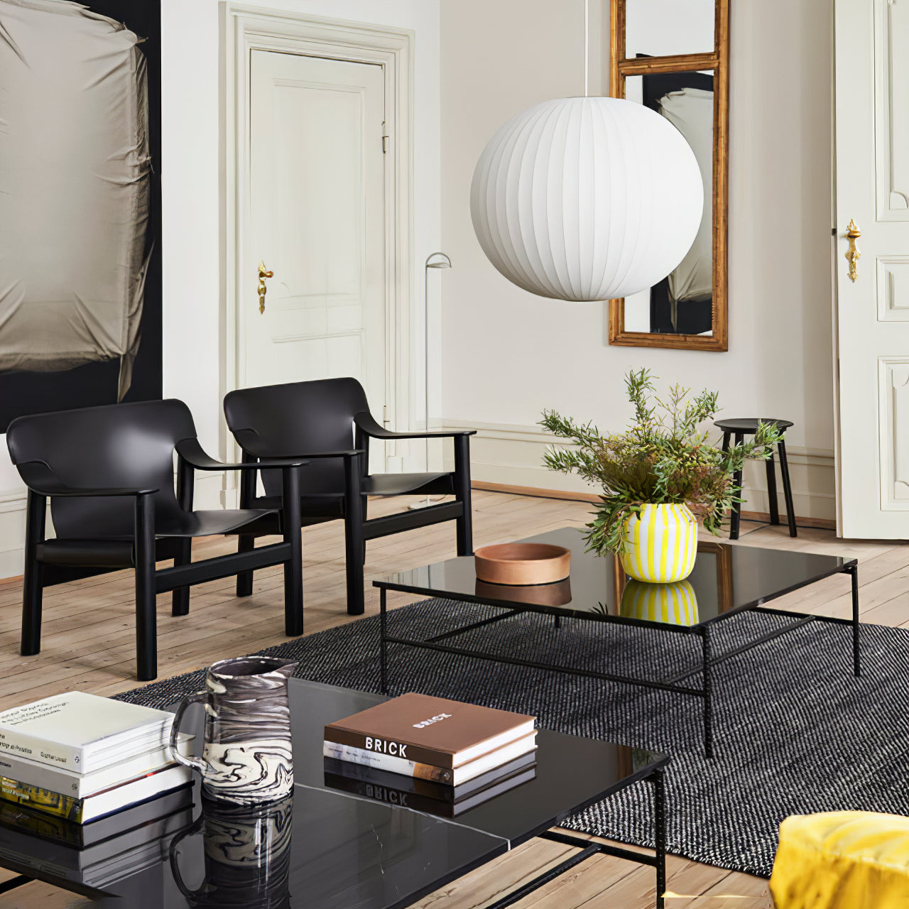 Bis Silk & Steel Pendant Lamp-Neutral Decor