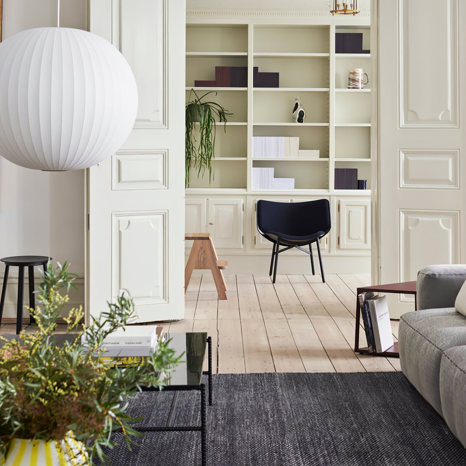 Bis Silk & Steel Pendant Lamp-Neutral Decor