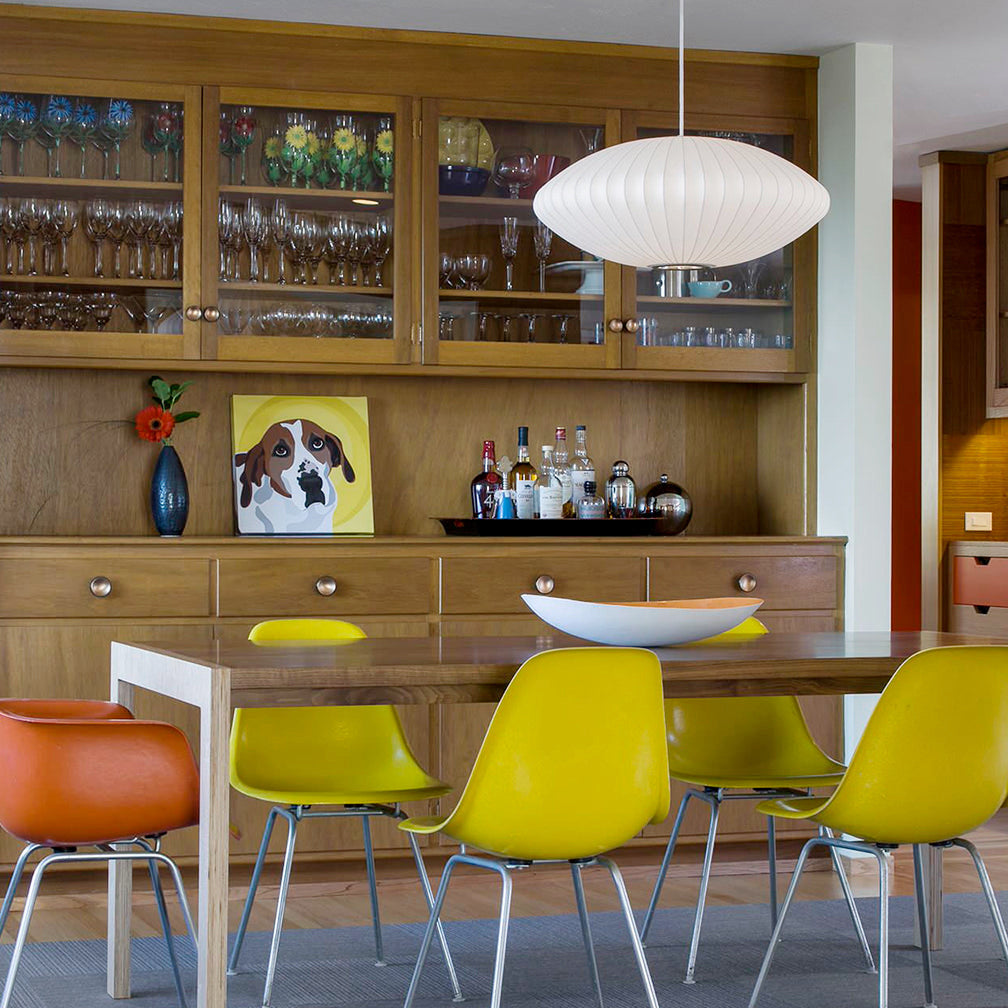 Bis Silk & Steel Pendant Lamp-Neutral Decor