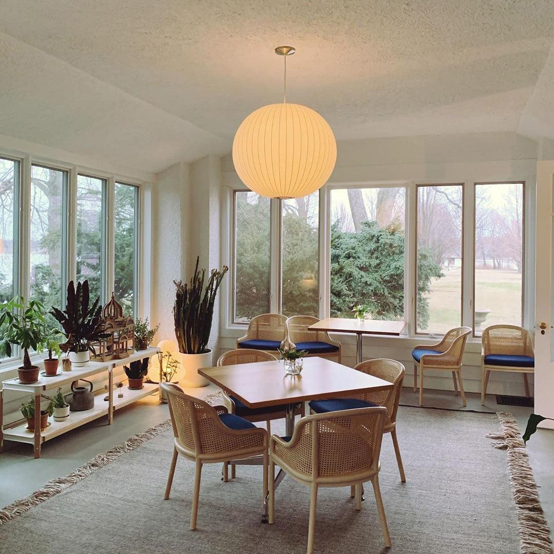 Nebula Bubble Mulberry Silk Pendant Lamp-Neutral Decor