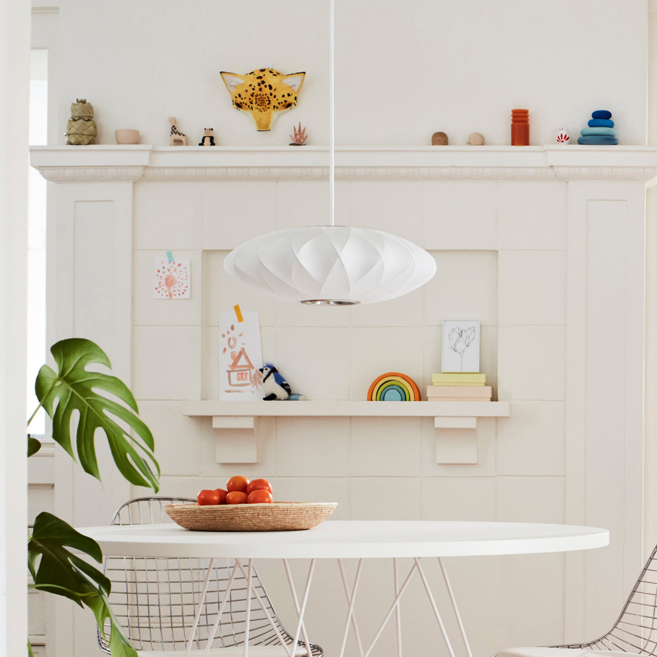 Bis Silk & Steel Pendant Lamp-Neutral Decor