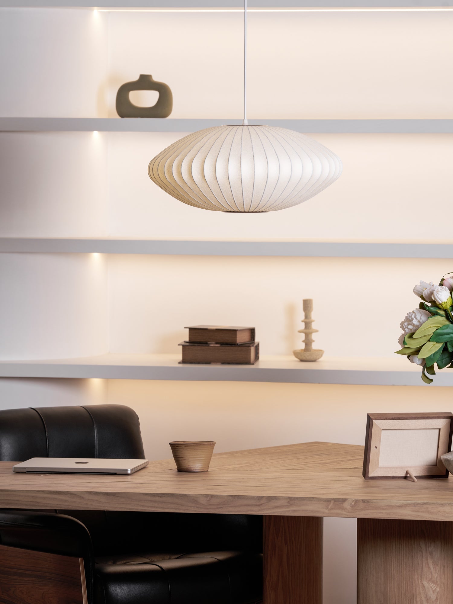 Nebula Bubble Mulberry Silk Pendant Lamp-Neutral Decor