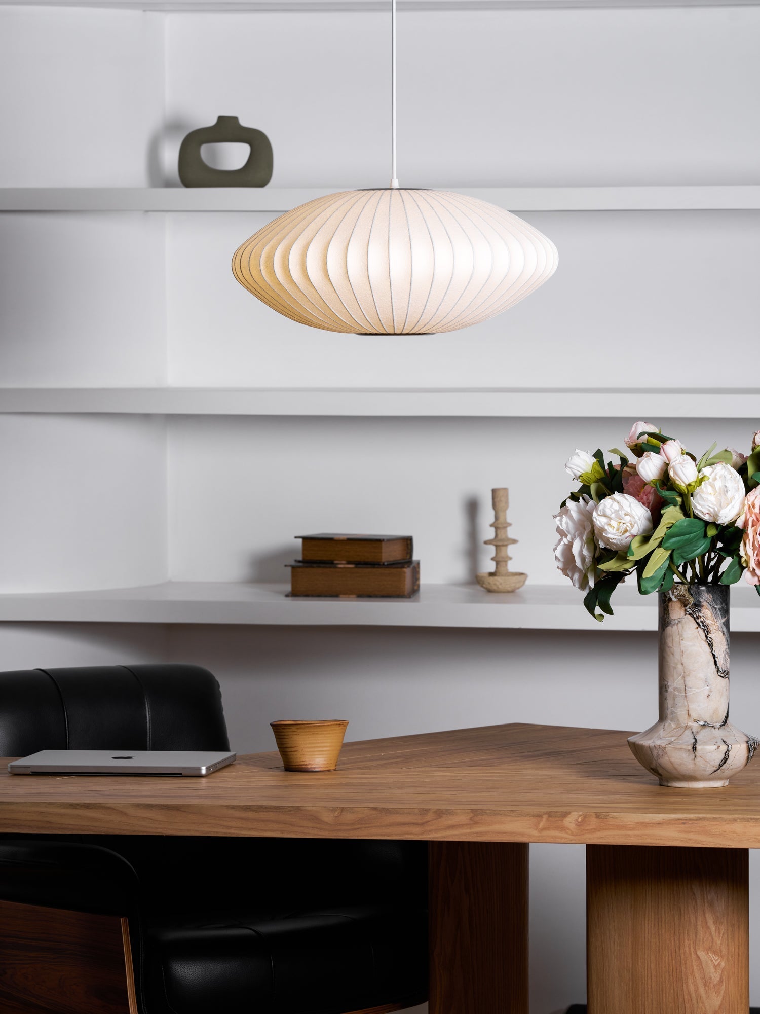 Nebula Bubble Mulberry Silk Pendant Lamp-Neutral Decor