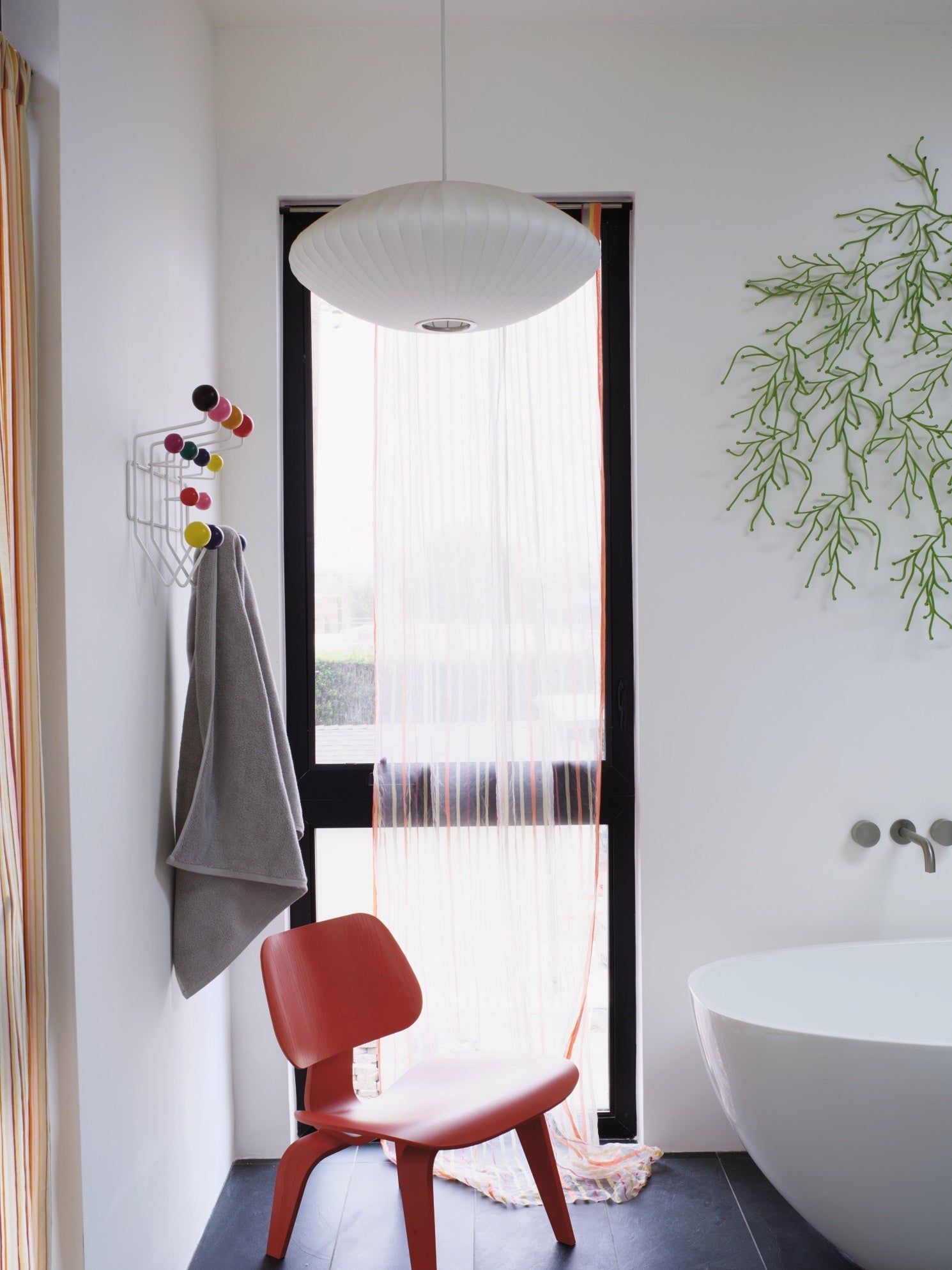 Bis Silk & Steel Pendant Lamp-Neutral Decor