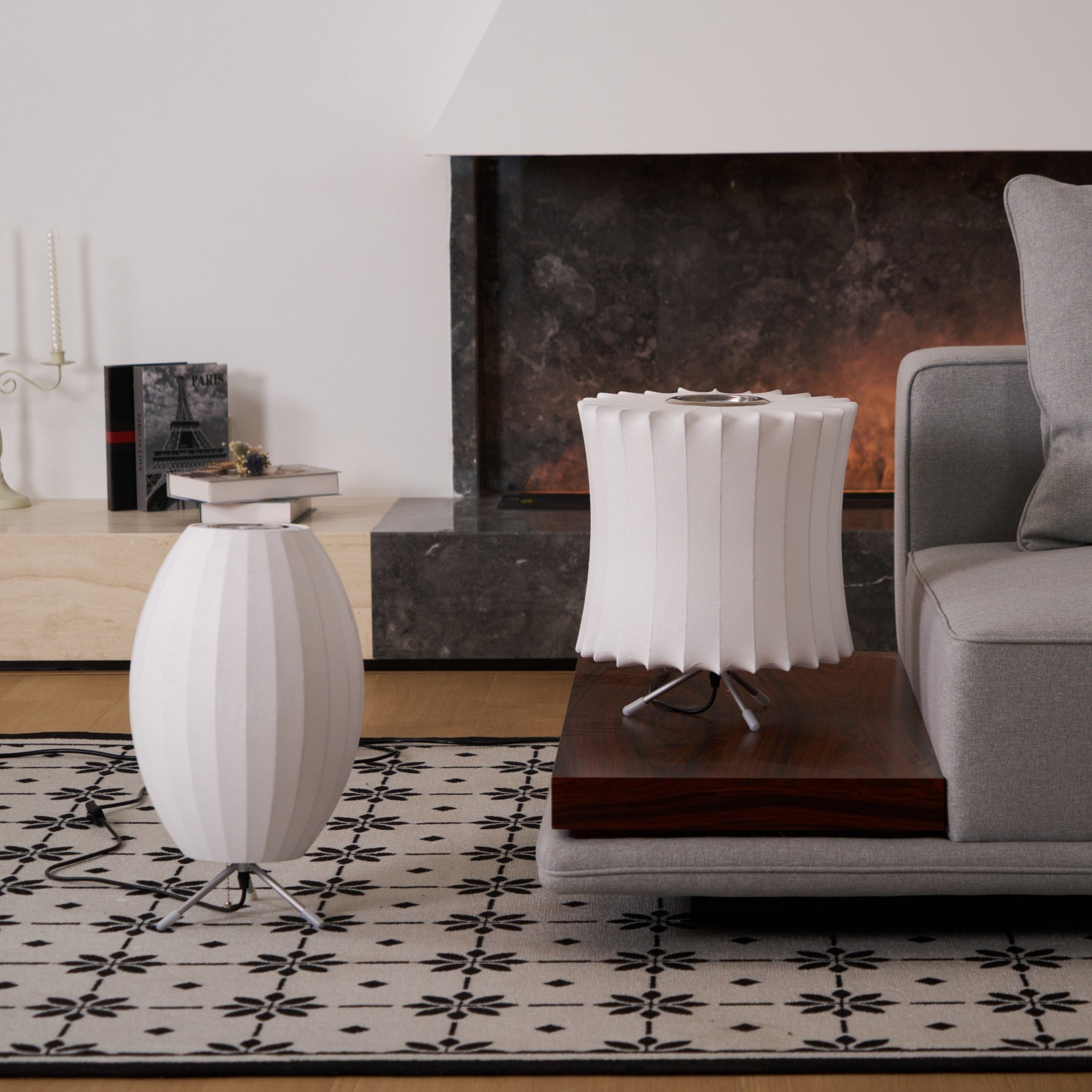 Rostix Steel Minimalist Table Lamp-Neutral Decor