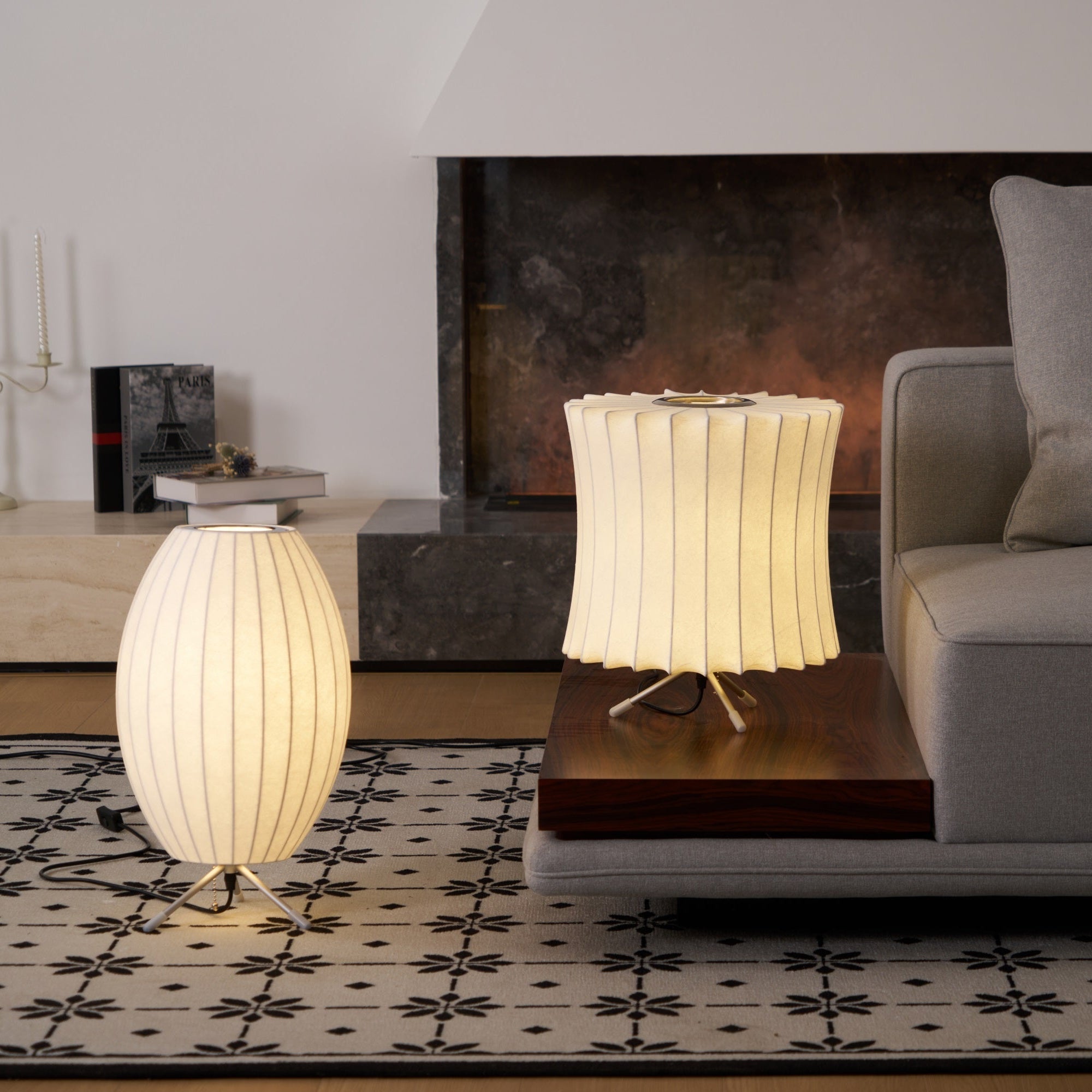 Rostix Steel Minimalist Table Lamp-Neutral Decor