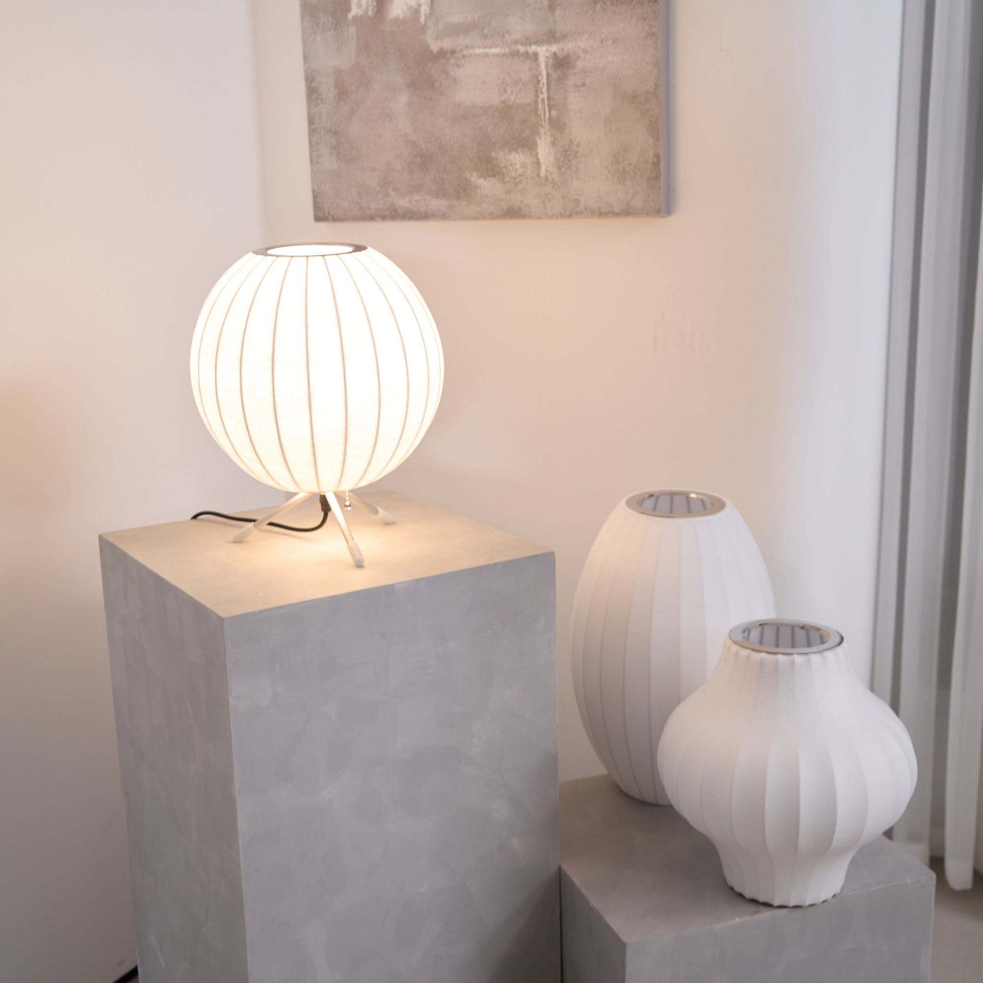 Rostix Steel Minimalist Table Lamp-Neutral Decor
