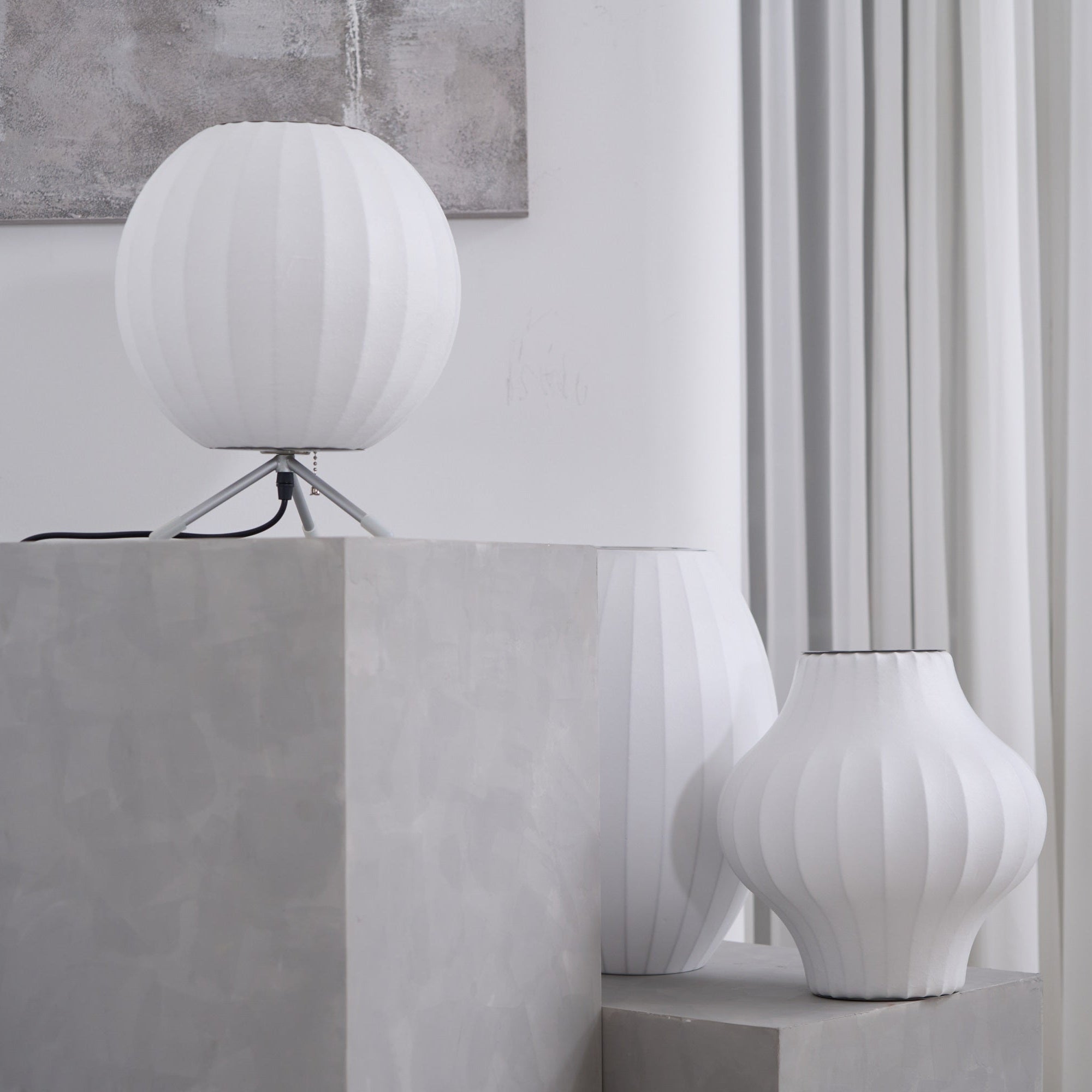 Rostix Steel Minimalist Table Lamp-Neutral Decor