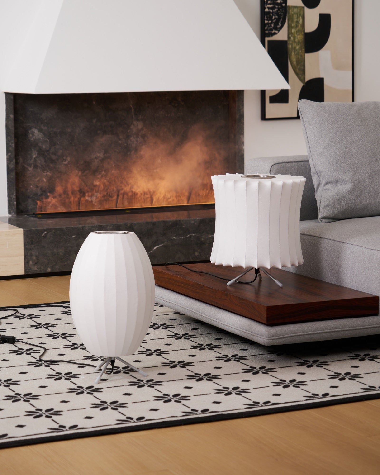 Rostix Steel Minimalist Table Lamp-Neutral Decor