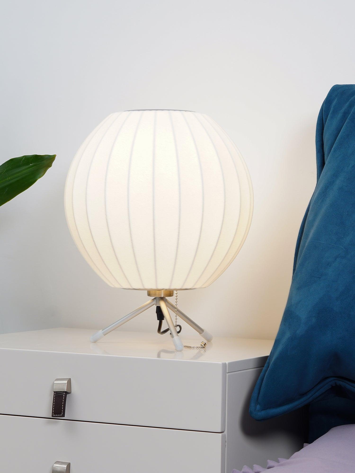 Rostix Steel Minimalist Table Lamp-Neutral Decor