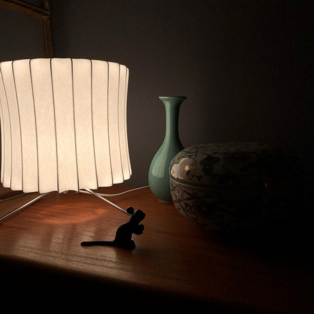 Rostix Steel Minimalist Table Lamp-Neutral Decor