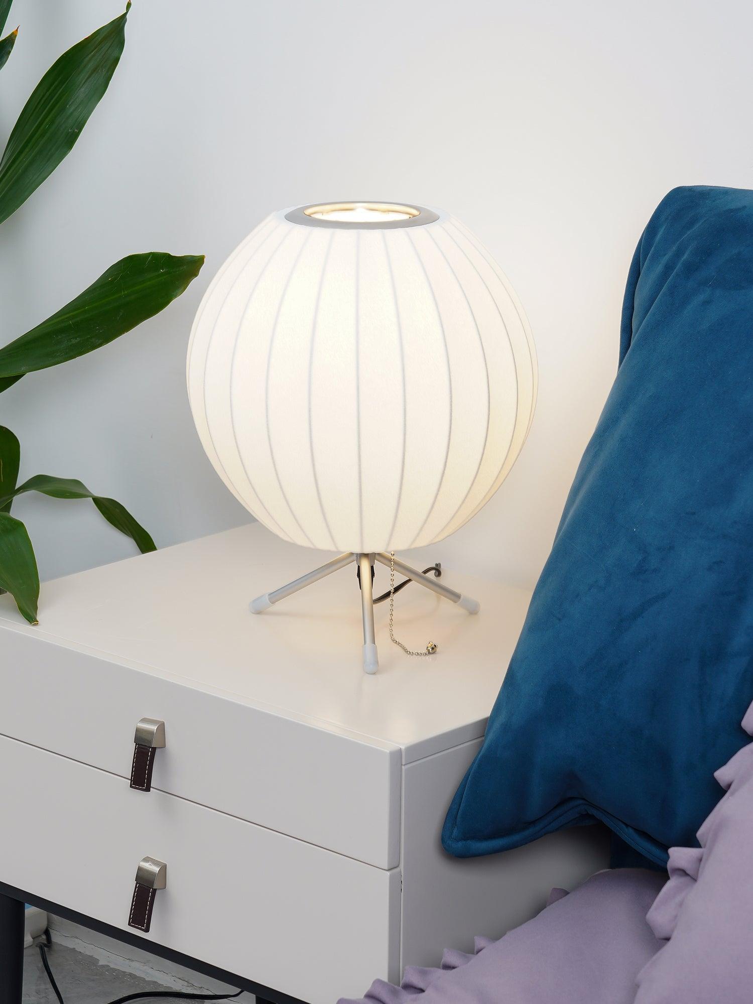 Rostix Steel Minimalist Table Lamp-Neutral Decor
