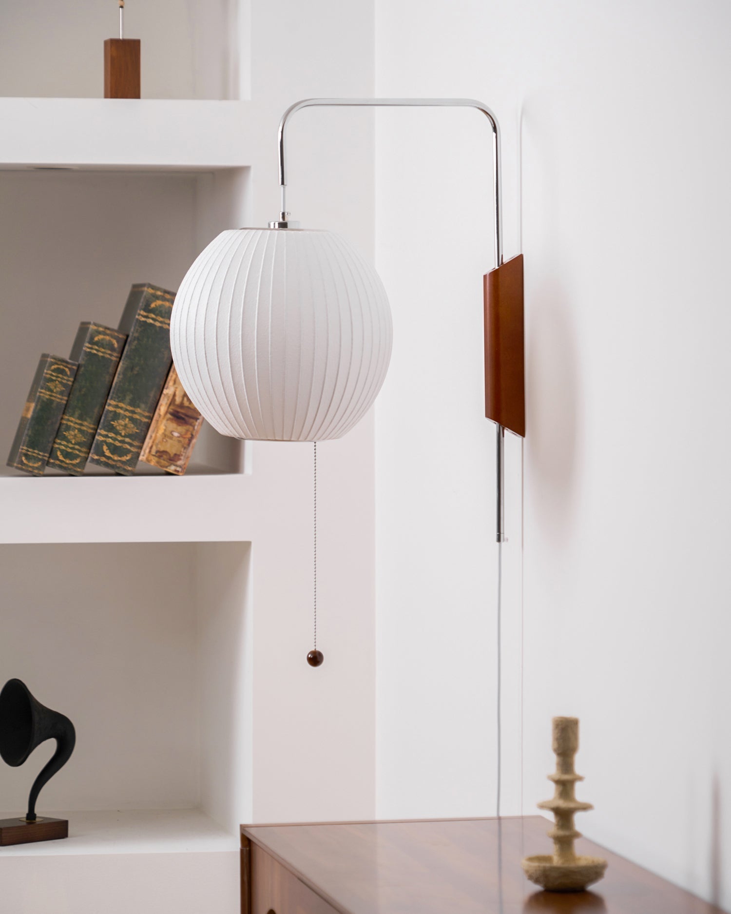 Lustra Wall Sconce Walnut Ball-Neutral Decor