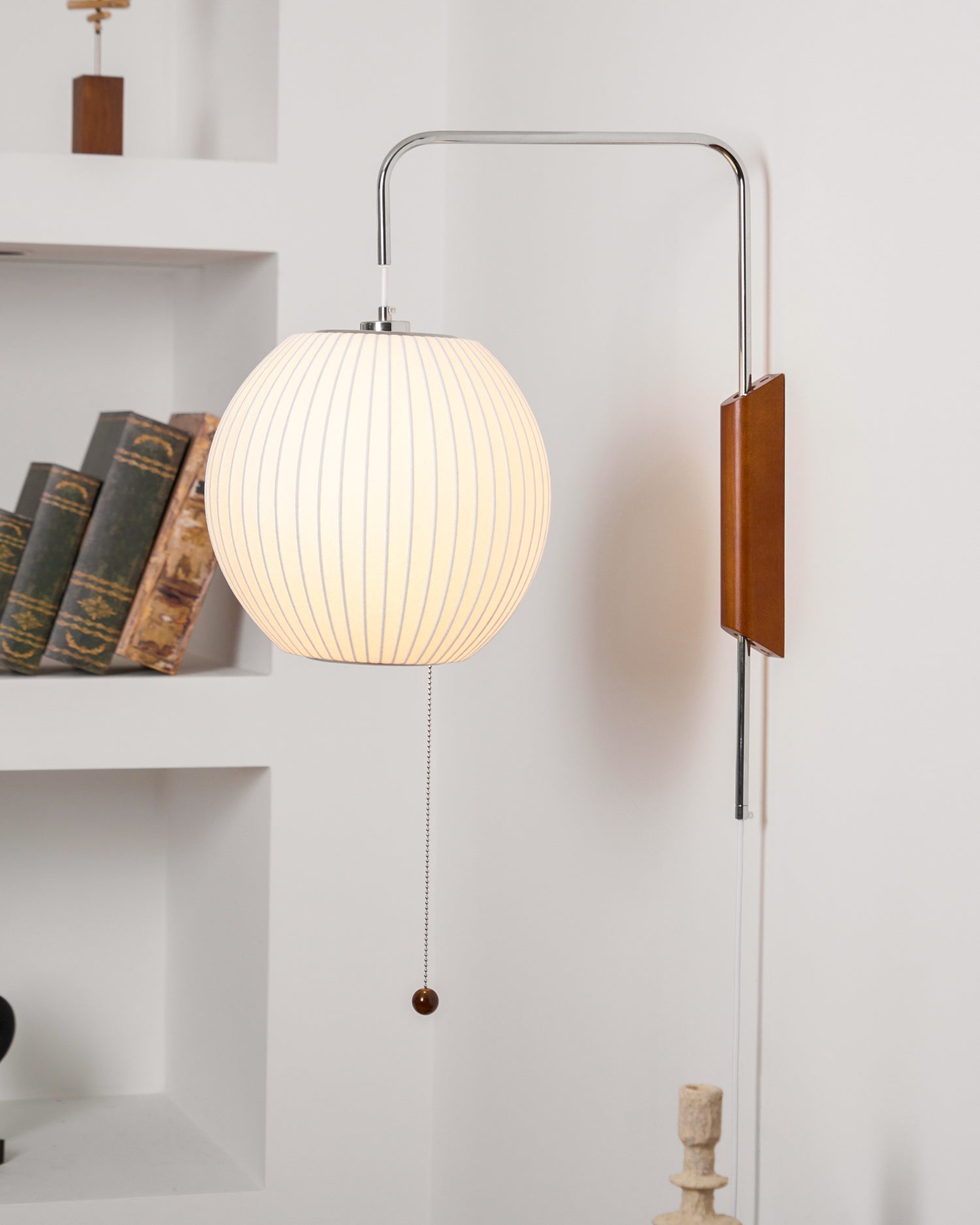Lustra Wall Sconce Walnut Ball-Neutral Decor