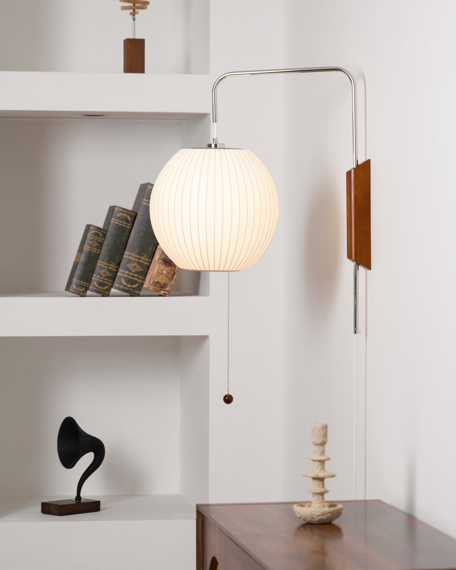 Lustra Wall Sconce Walnut Ball-Neutral Decor