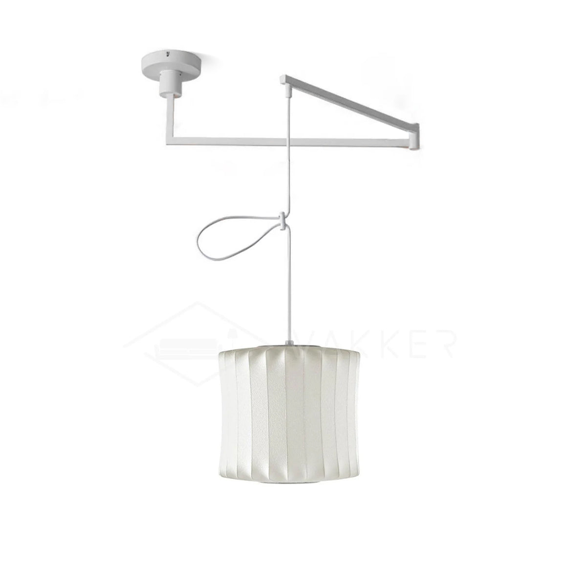 Bis Silk & Steel Pendant Lamp-Neutral Decor